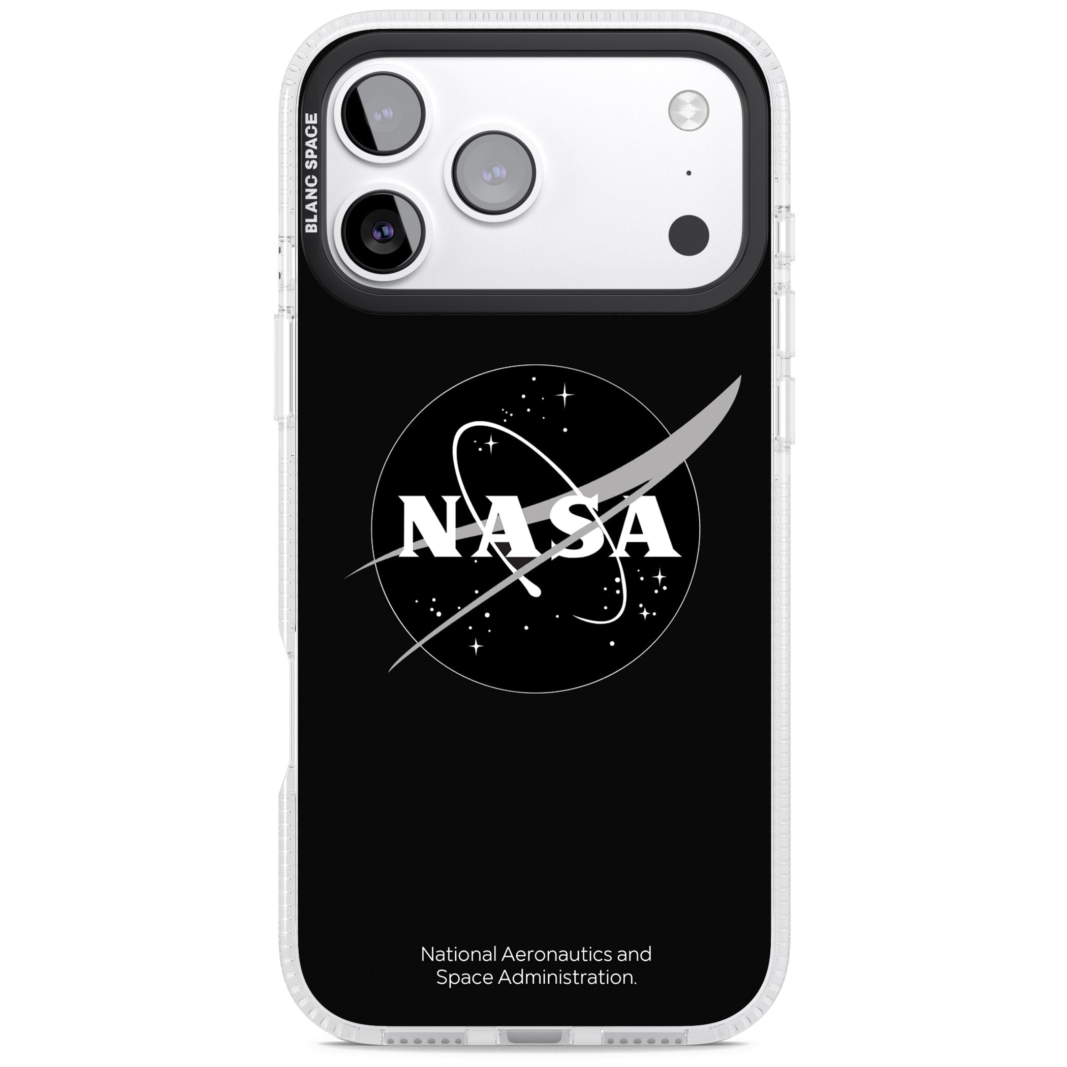 Dark Nasa Meatball iPhone 17 Pro Max Impact Air Clear Phone Case