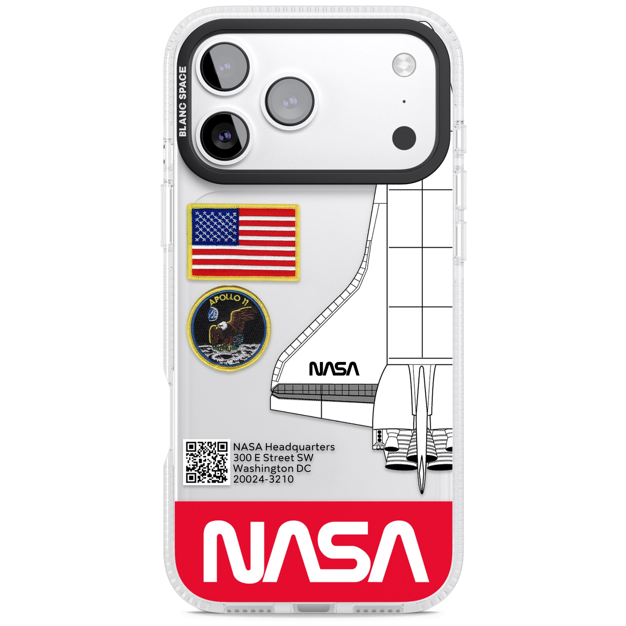 Nasa Apollo 11 iPhone 17 Pro Max Impact Air Clear Phone Case