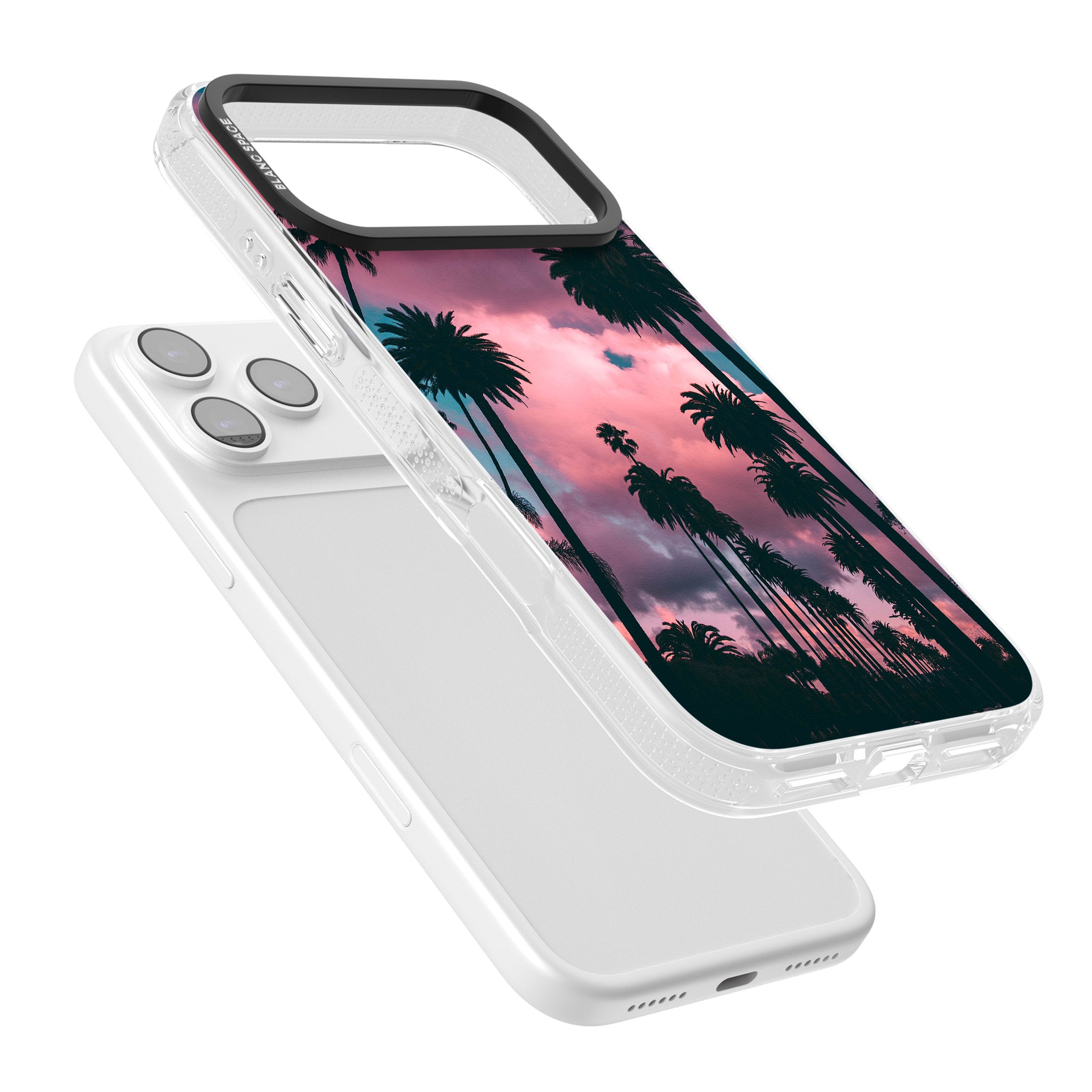 Sunset Palms iPhone 17 Pro Max Impact Air Clear Phone Case Colours