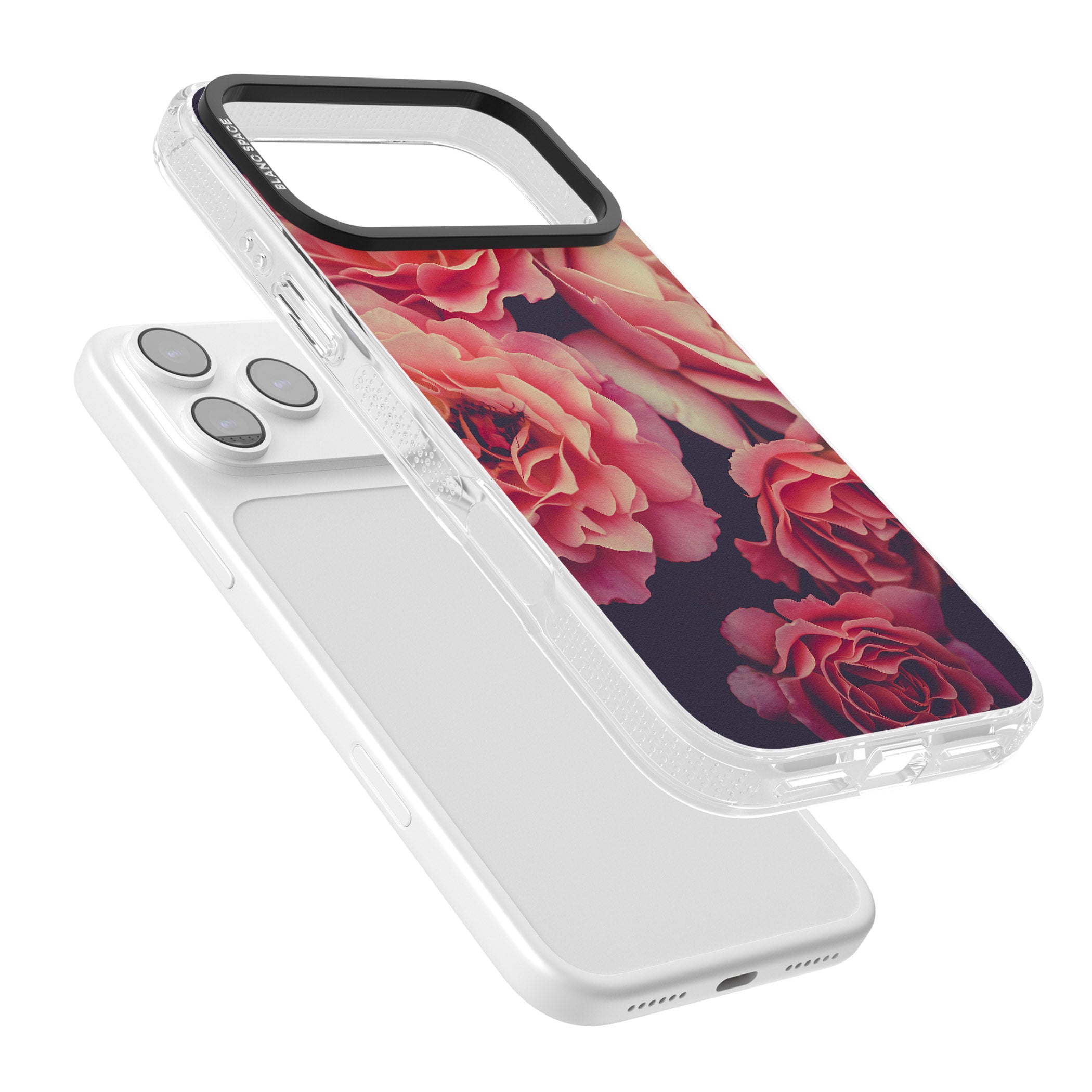 Midnight Rose Bloom iPhone 17 Pro Max Impact Air Clear Phone Case Colours