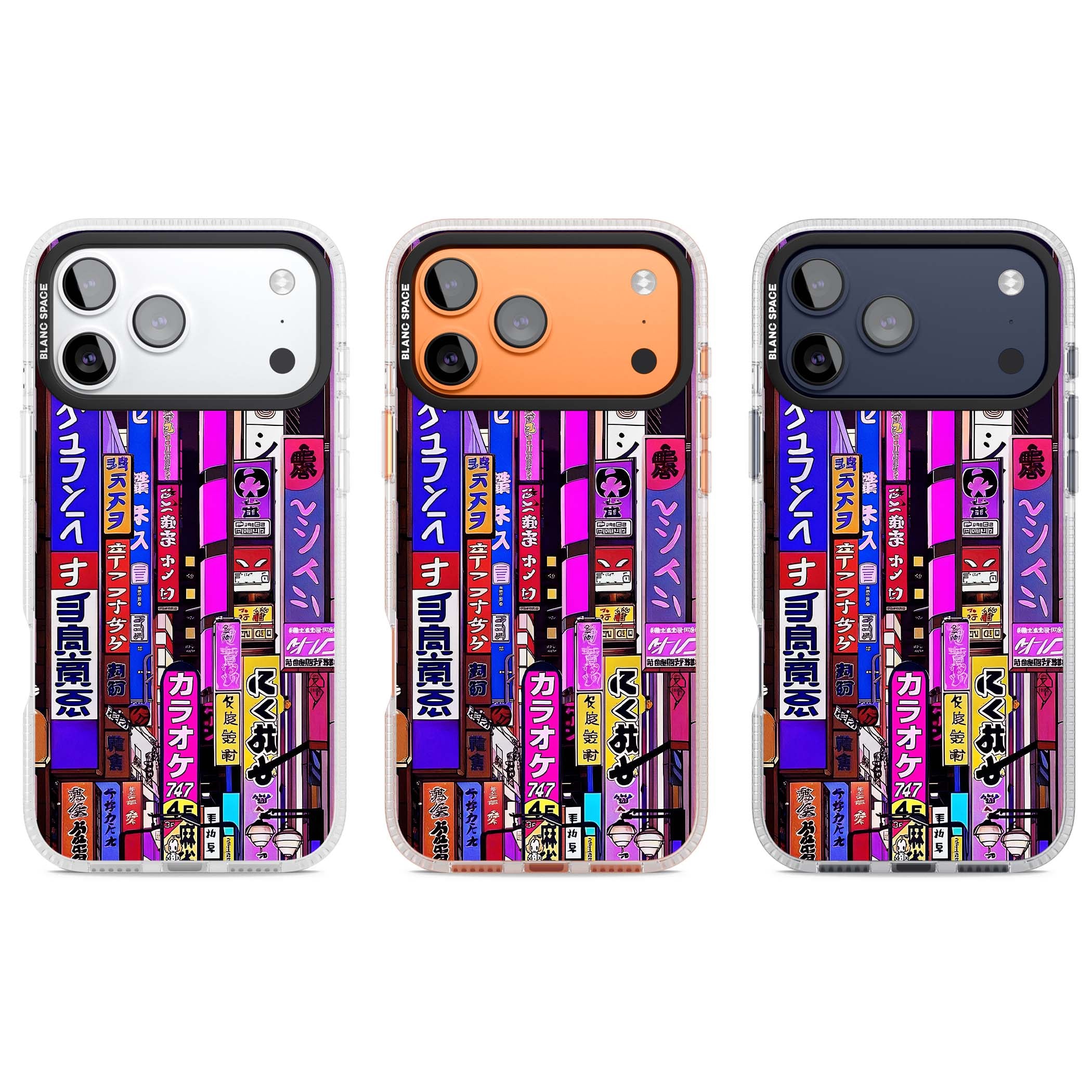 NEON NIGHT anime iPhone case | Clear Case Impact Air case for iPhone 17 Pro, iPhone 17 Pro Max