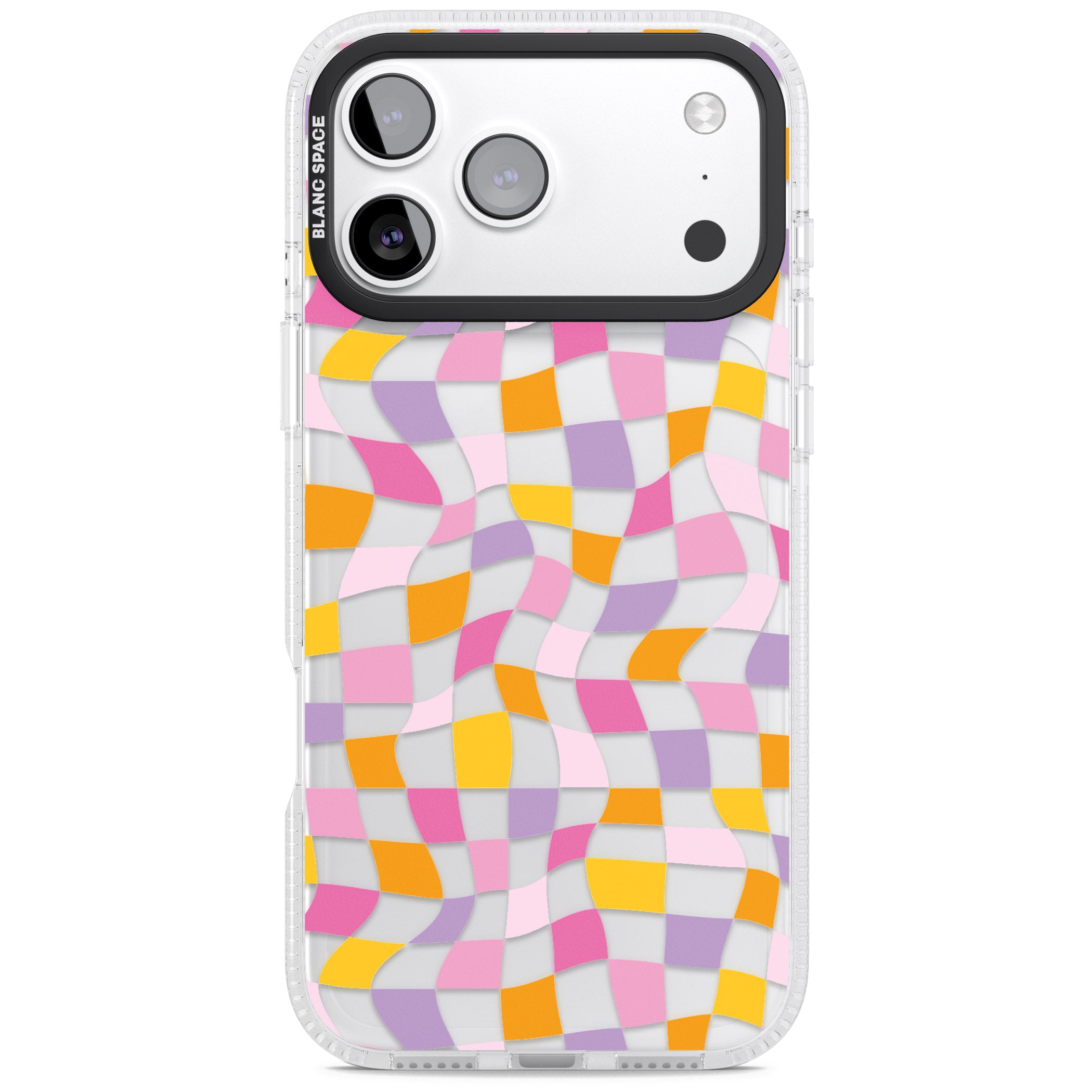 Wonky Squares Pattern iPhone 17 Pro Max Impact Air Clear Phone Case