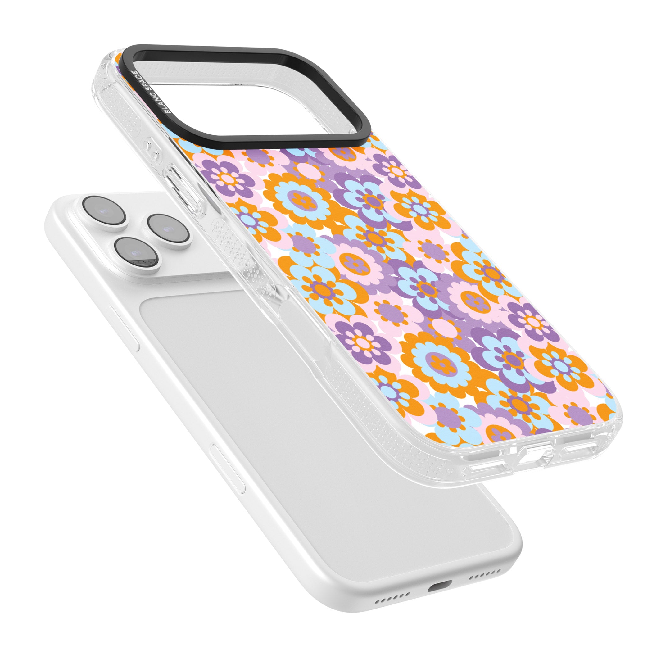 Flower Power Pattern iPhone 17 Pro Max Impact Air Clear Phone Case Colours