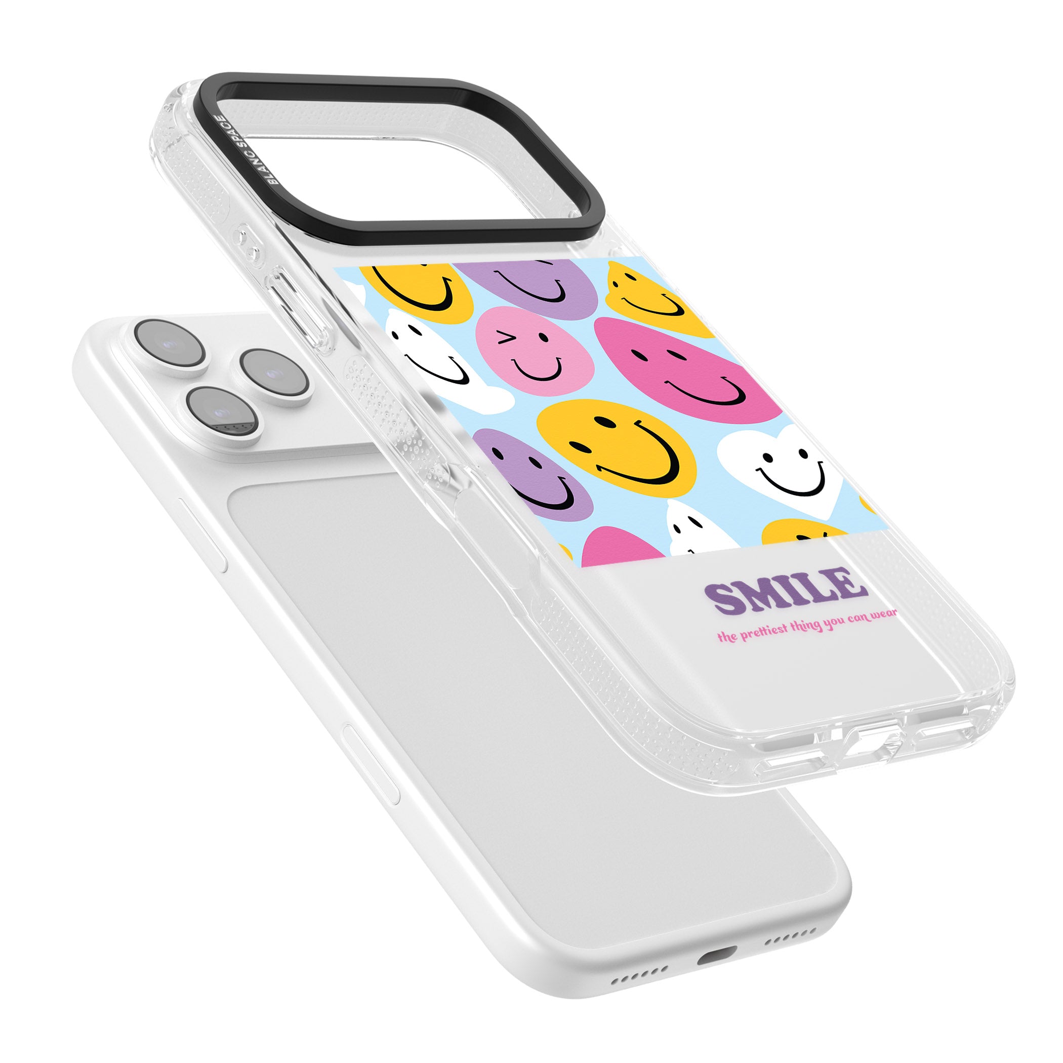 A Smile iPhone 17 Pro Max Impact Air Clear Phone Case Colours