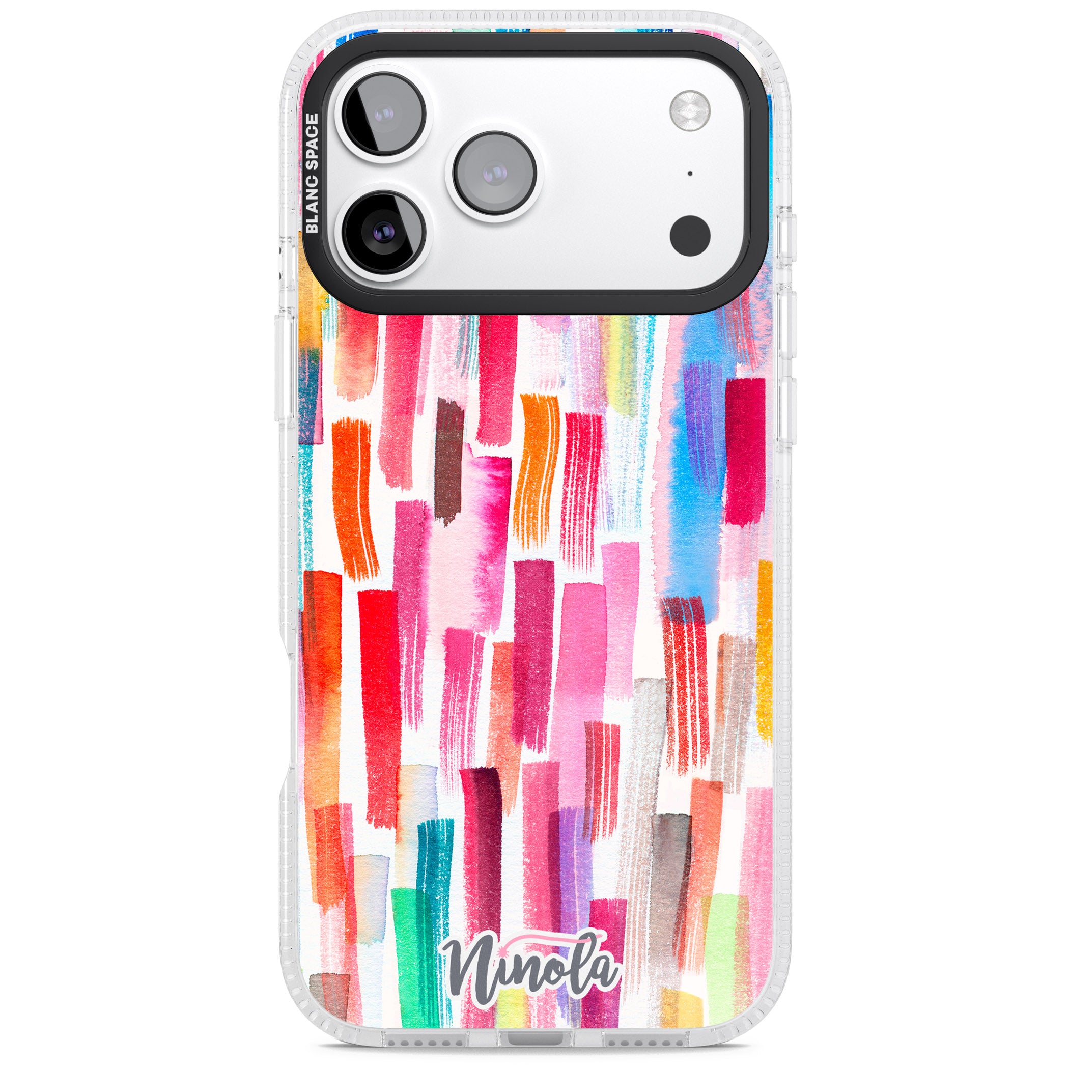 Colorful Brushstrokes iPhone 17 Pro Max Impact Air Clear Phone Case