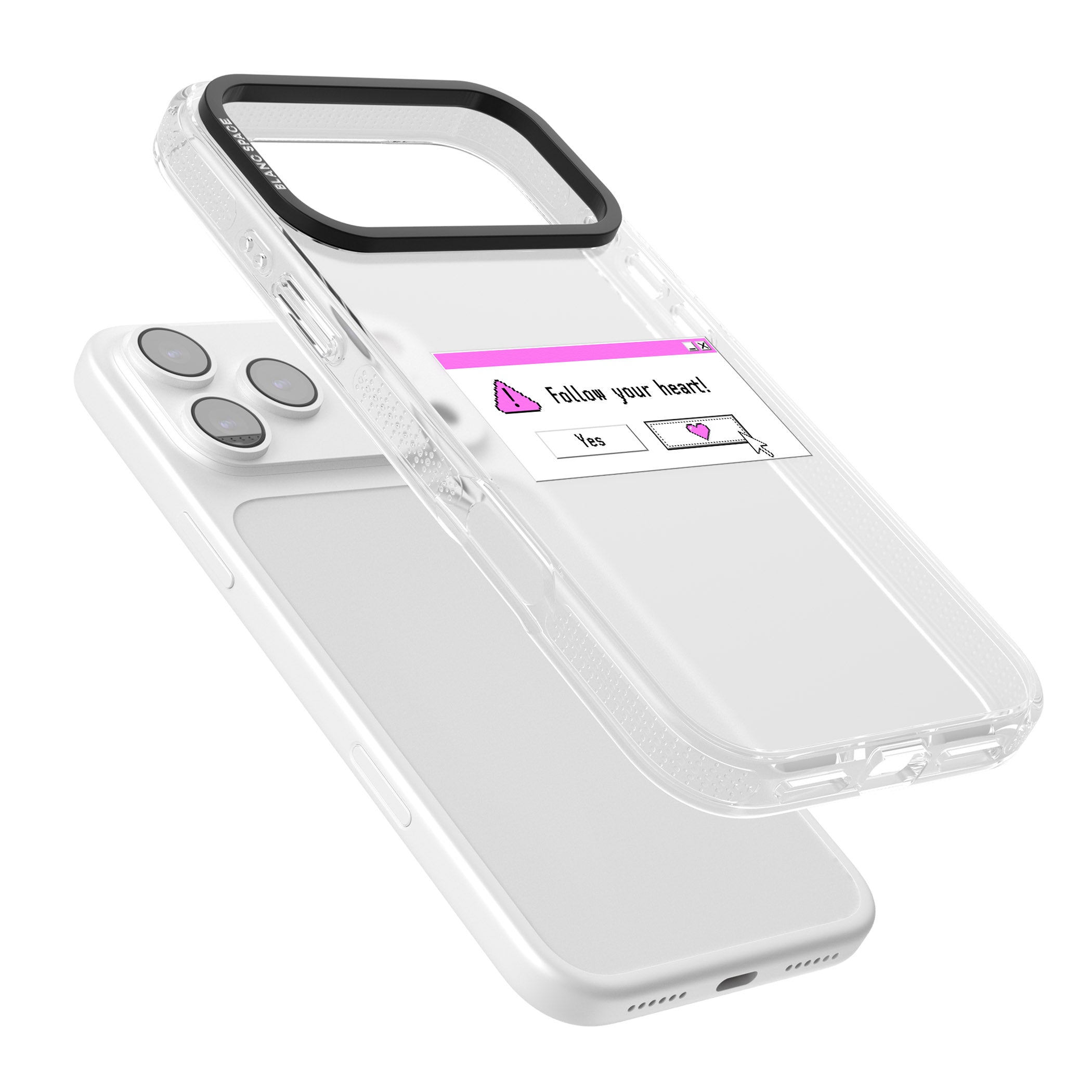 Follow Your Heart.Exe iPhone 17 Pro Max Impact Air Clear Phone Case Colours