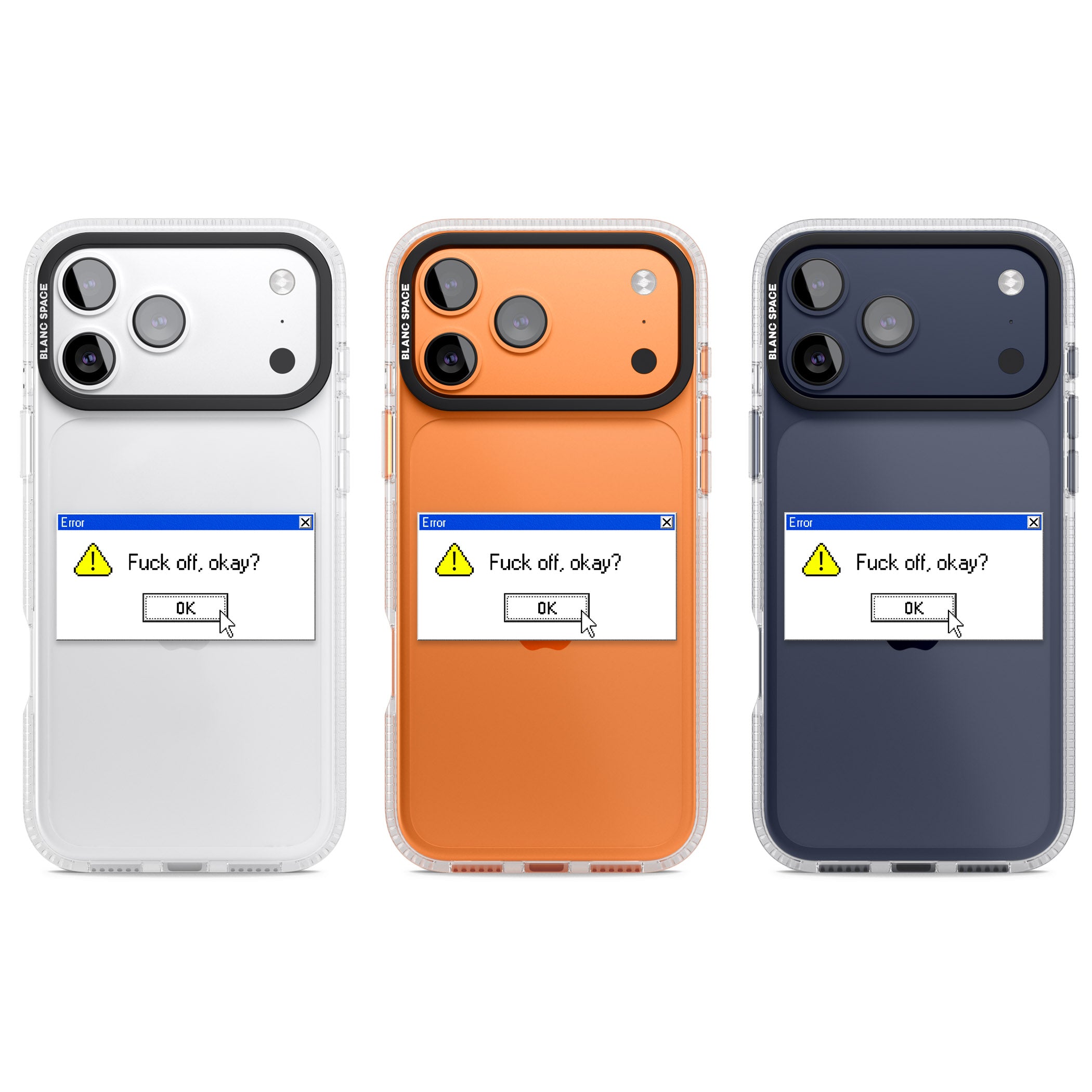 F Ck Off Okay Exe iPhone 17 Pro Impact Air Clear Phone Case APT Impact Protection