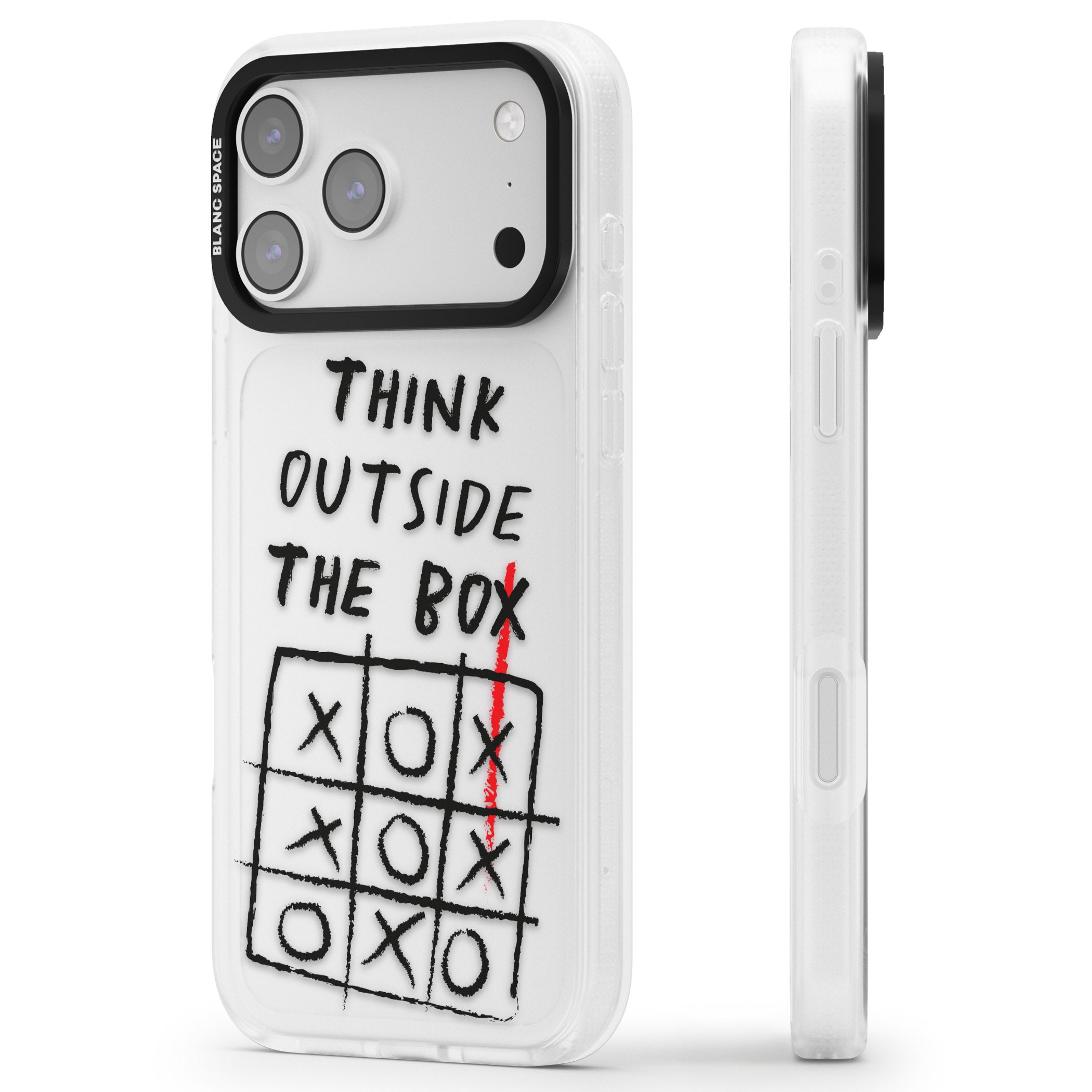 Think Outside The Box iPhone 17 Pro Max Impact Air Clear Phone Case Side Profile