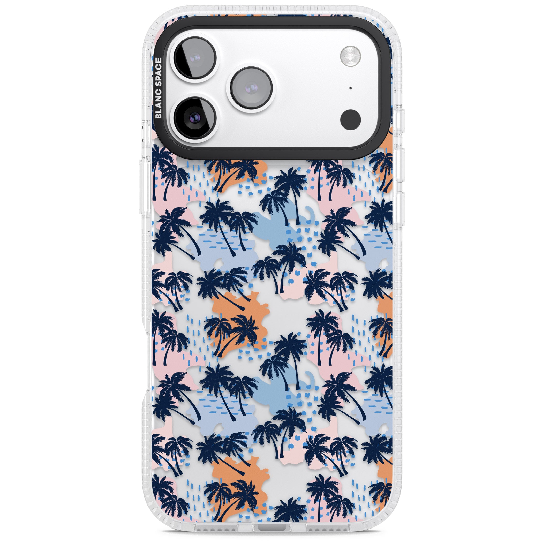Tropical Vibes Palm Clear iPhone 17 Pro Impact Air Clear Phone Case