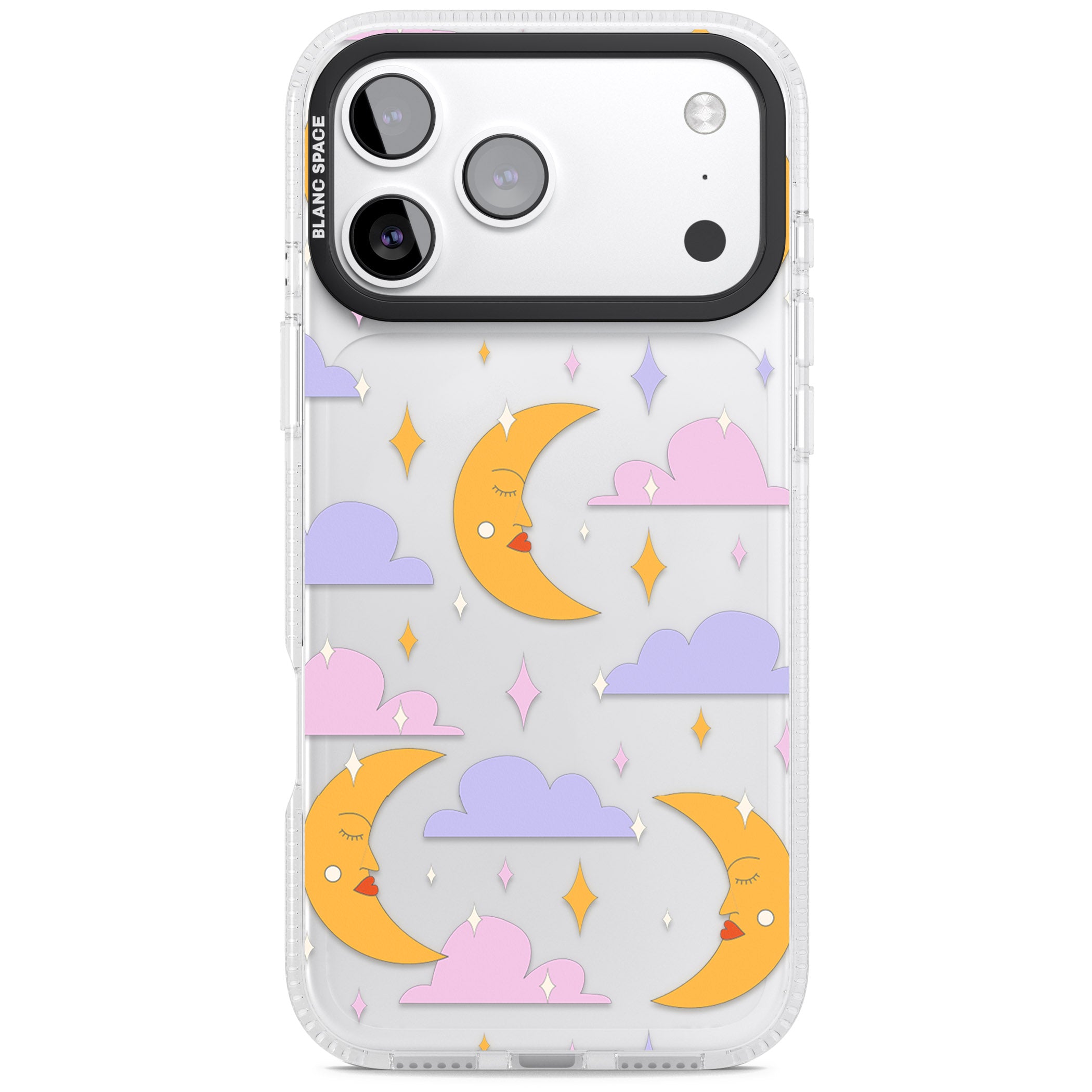Moons & Clouds iPhone 17 Pro Max Impact Air Clear Phone Case