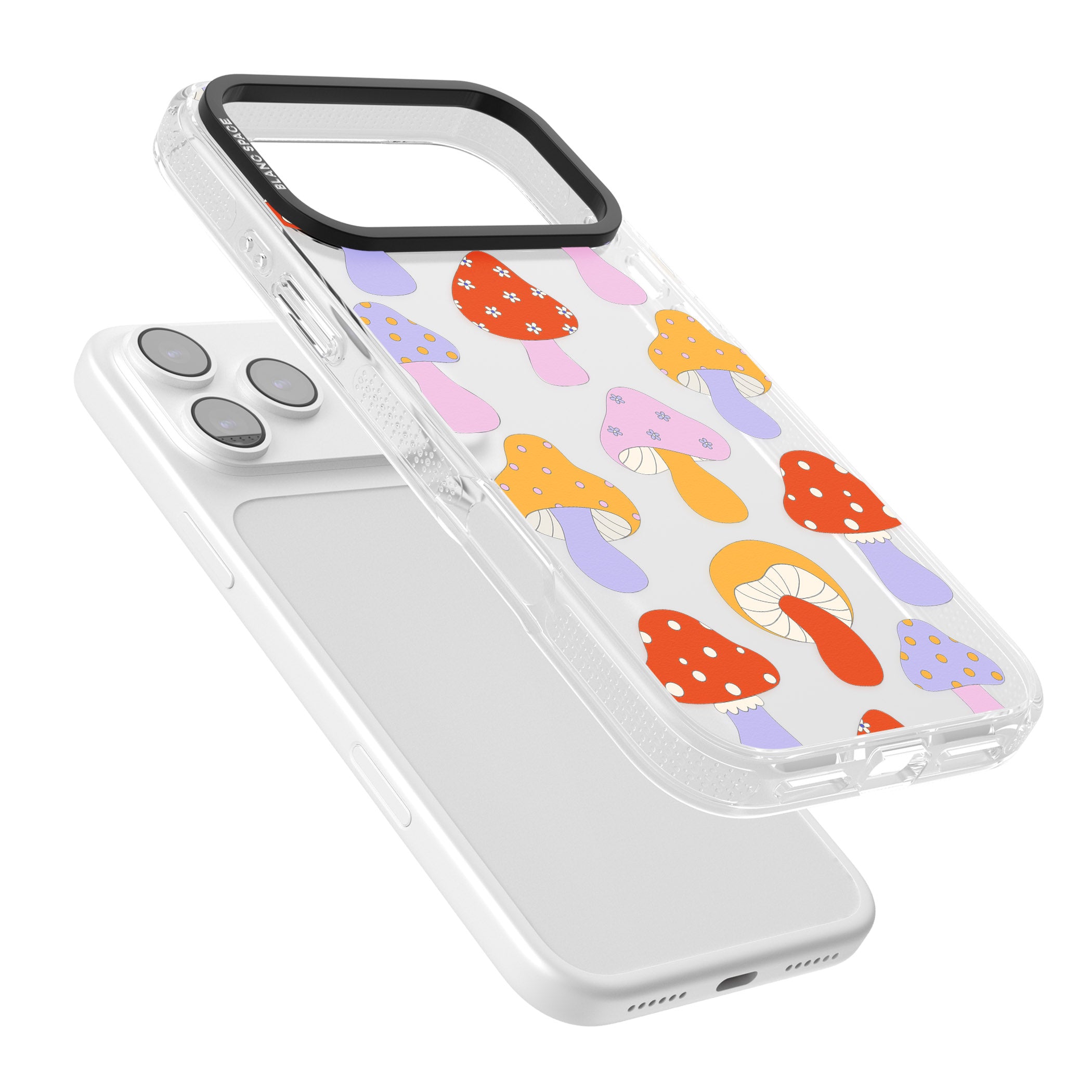 Happy Shrooms iPhone 17 Pro Max Impact Air Clear Phone Case Colours