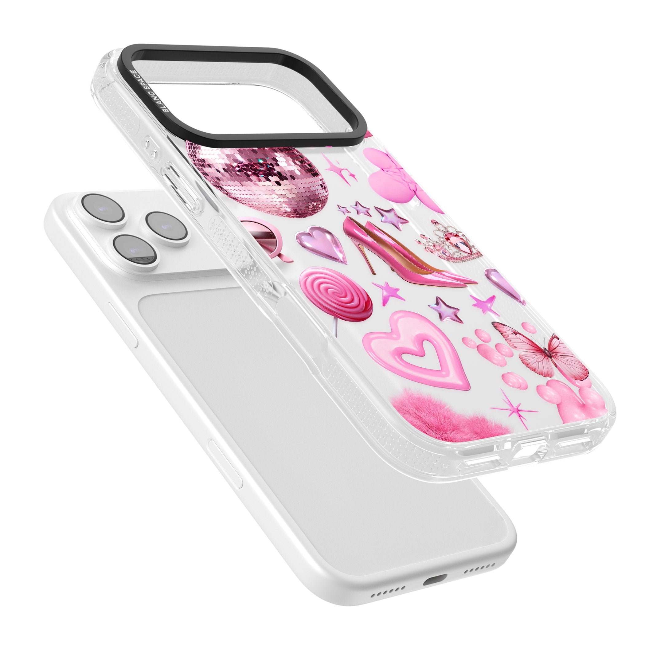 Pink Glam iPhone 17 Pro Max Impact Air Clear Phone Case Colours