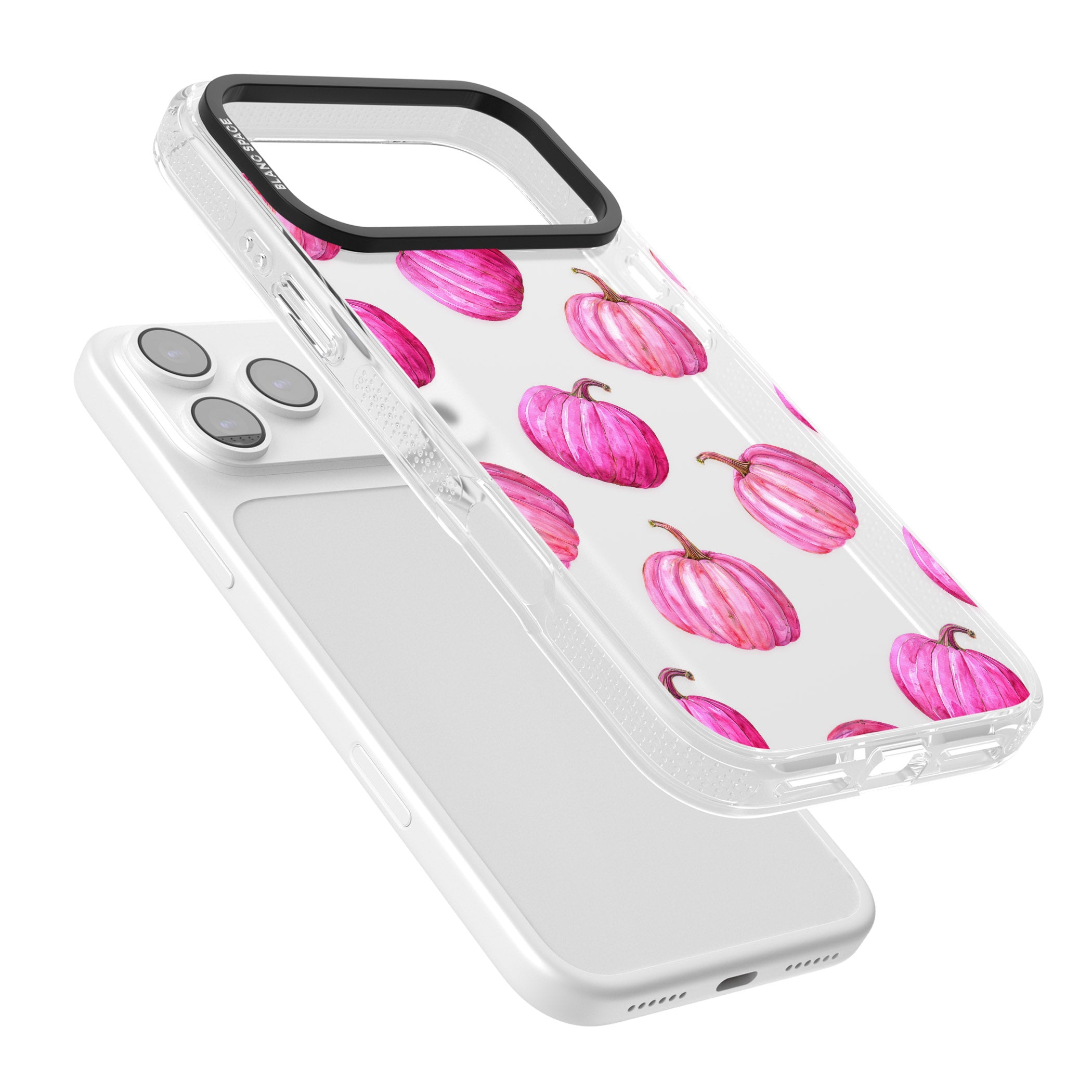 Pink Pumpkins iPhone 17 Pro Max Impact Air Clear Phone Case Colours