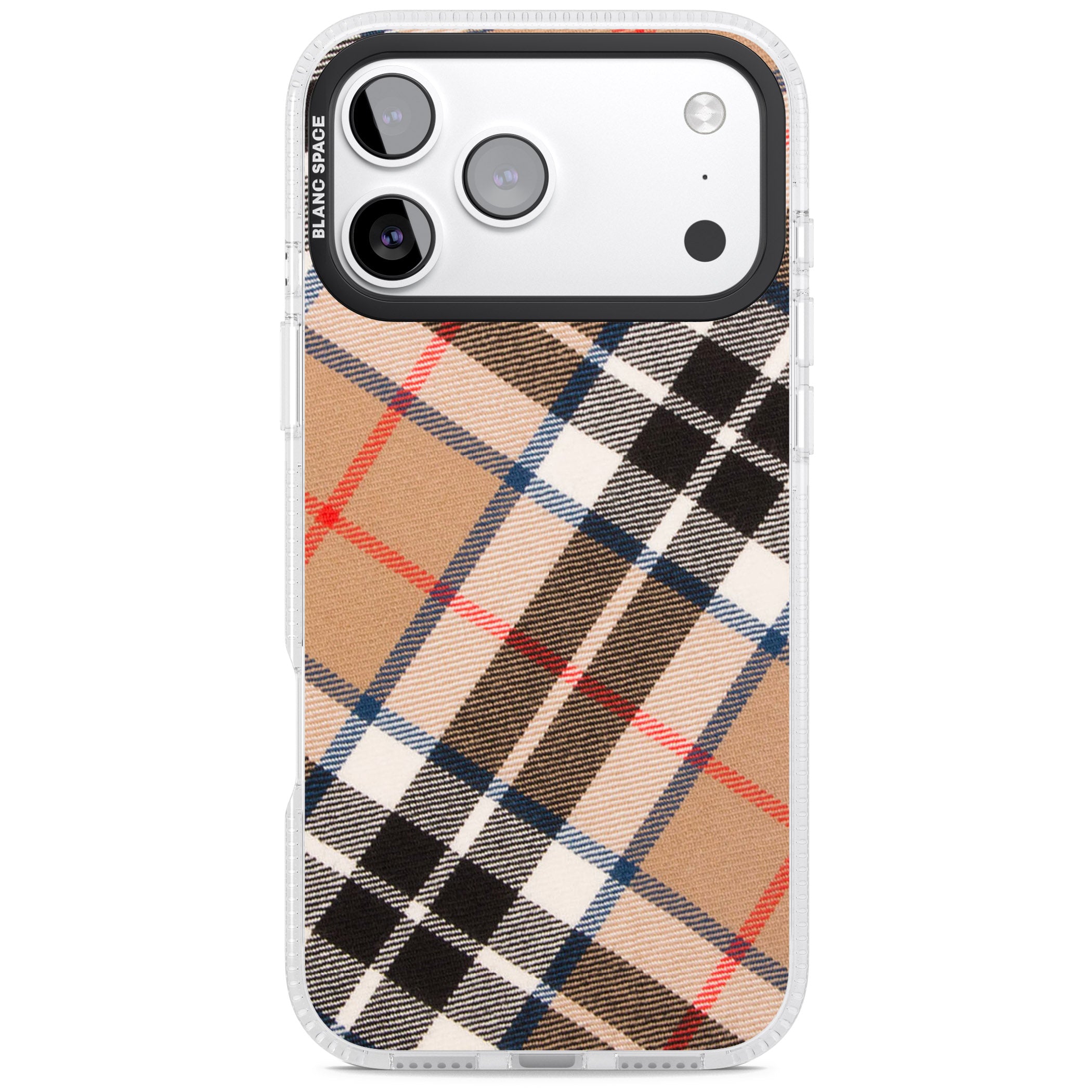 Haymarket Check iPhone 17 Pro Max Impact Air Clear Phone Case