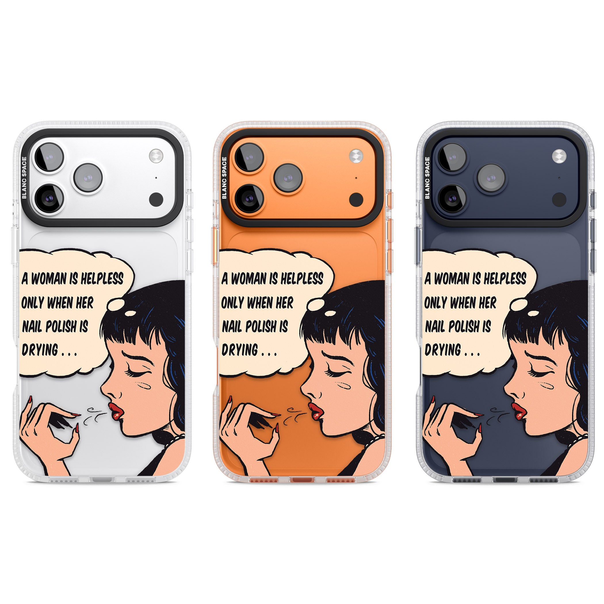 Drying Nails Pop Art iPhone 17 Pro Impact Air Clear Phone Case APT Impact Protection