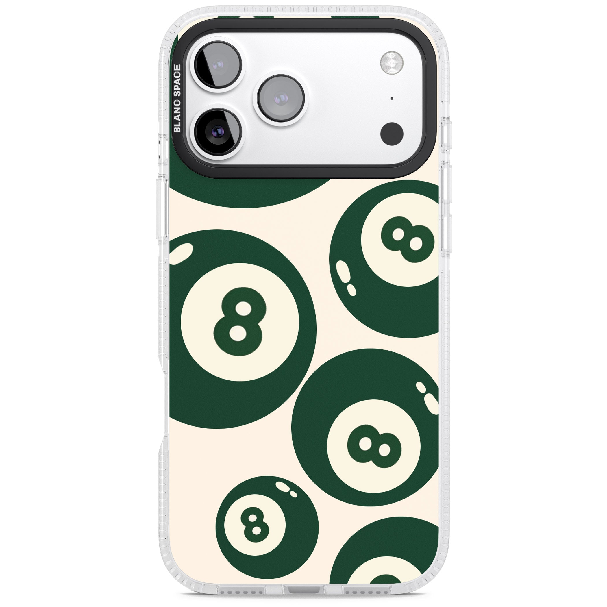 Green Eight Balls iPhone 17 Pro Max Impact Air Clear Phone Case