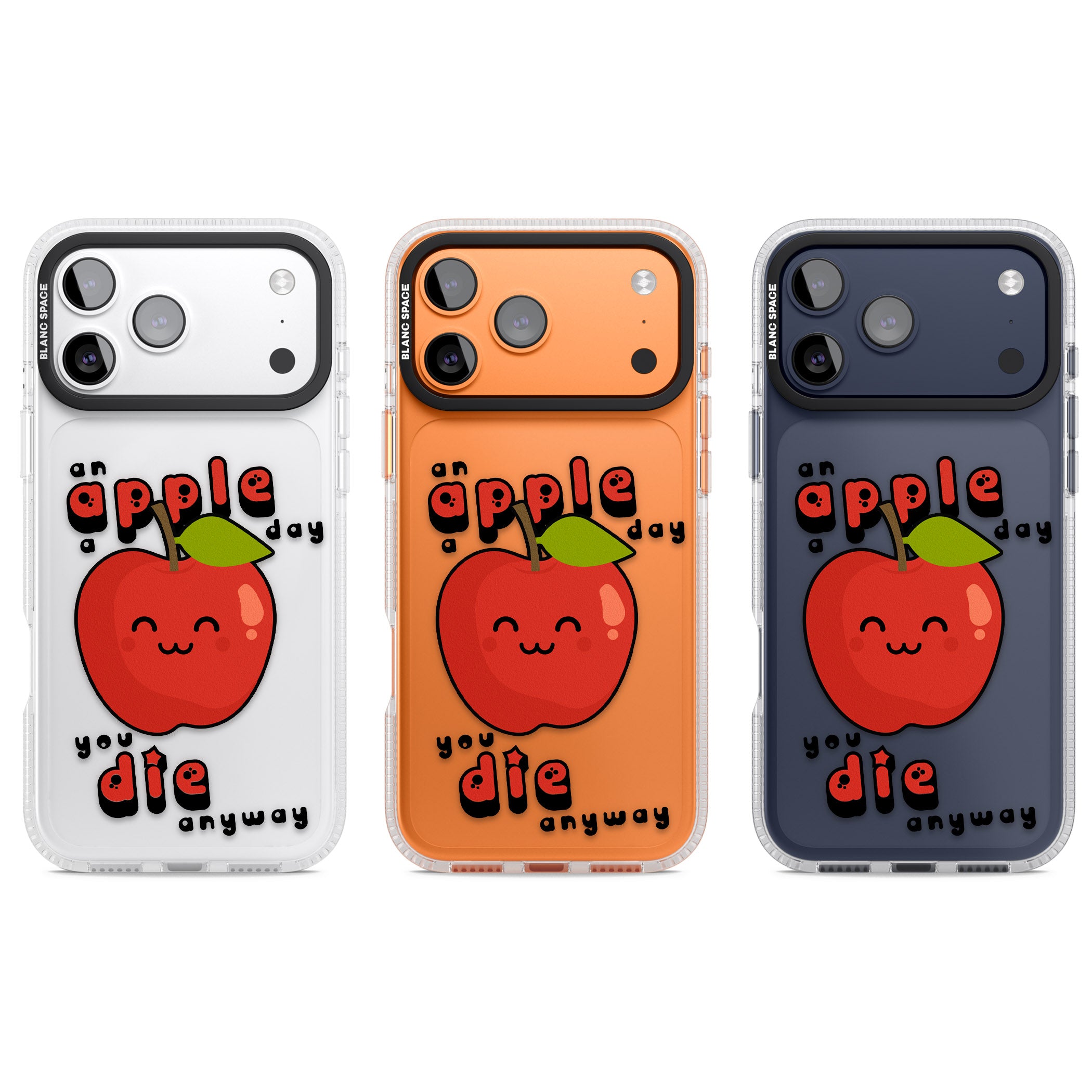 An Apple A Day iPhone 17 Pro Impact Air Clear Phone Case APT Impact Protection