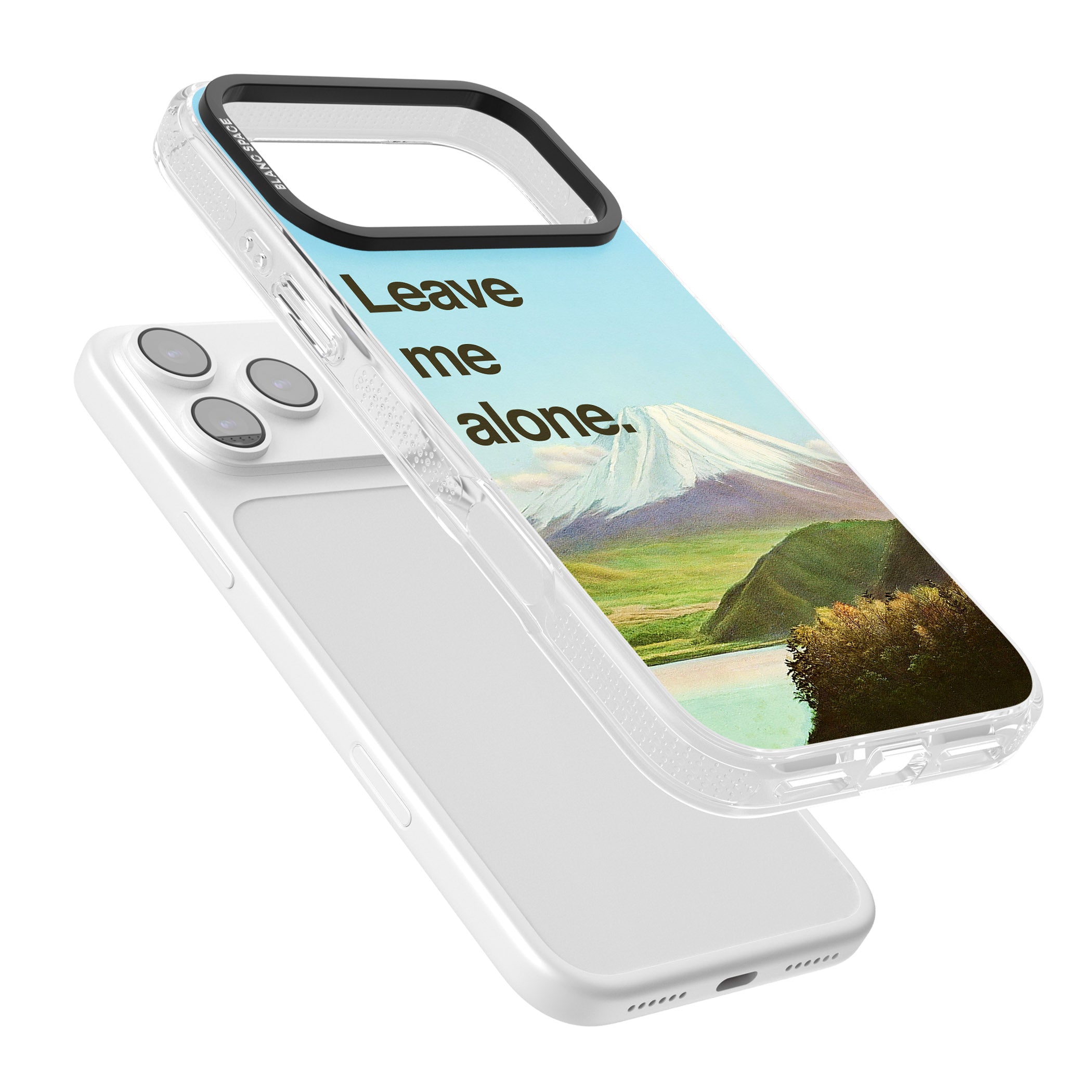 Leave Me Alone iPhone 17 Pro Max Impact Air Clear Phone Case Colours