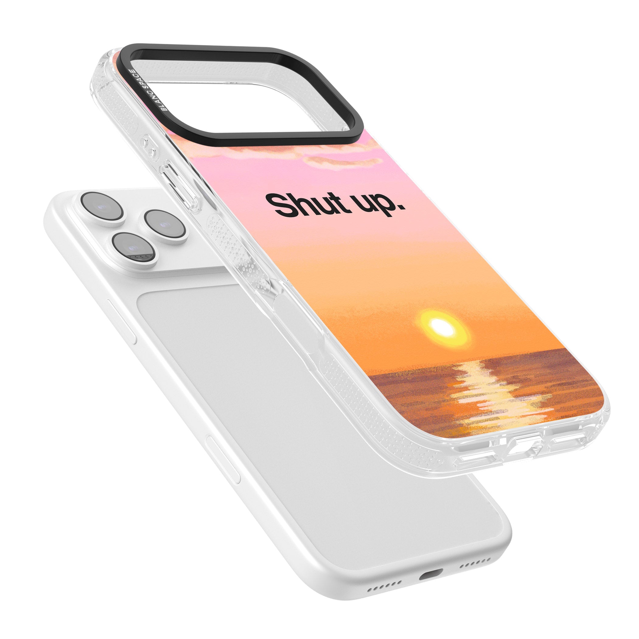 Shut Up iPhone 17 Pro Max Impact Air Clear Phone Case Colours