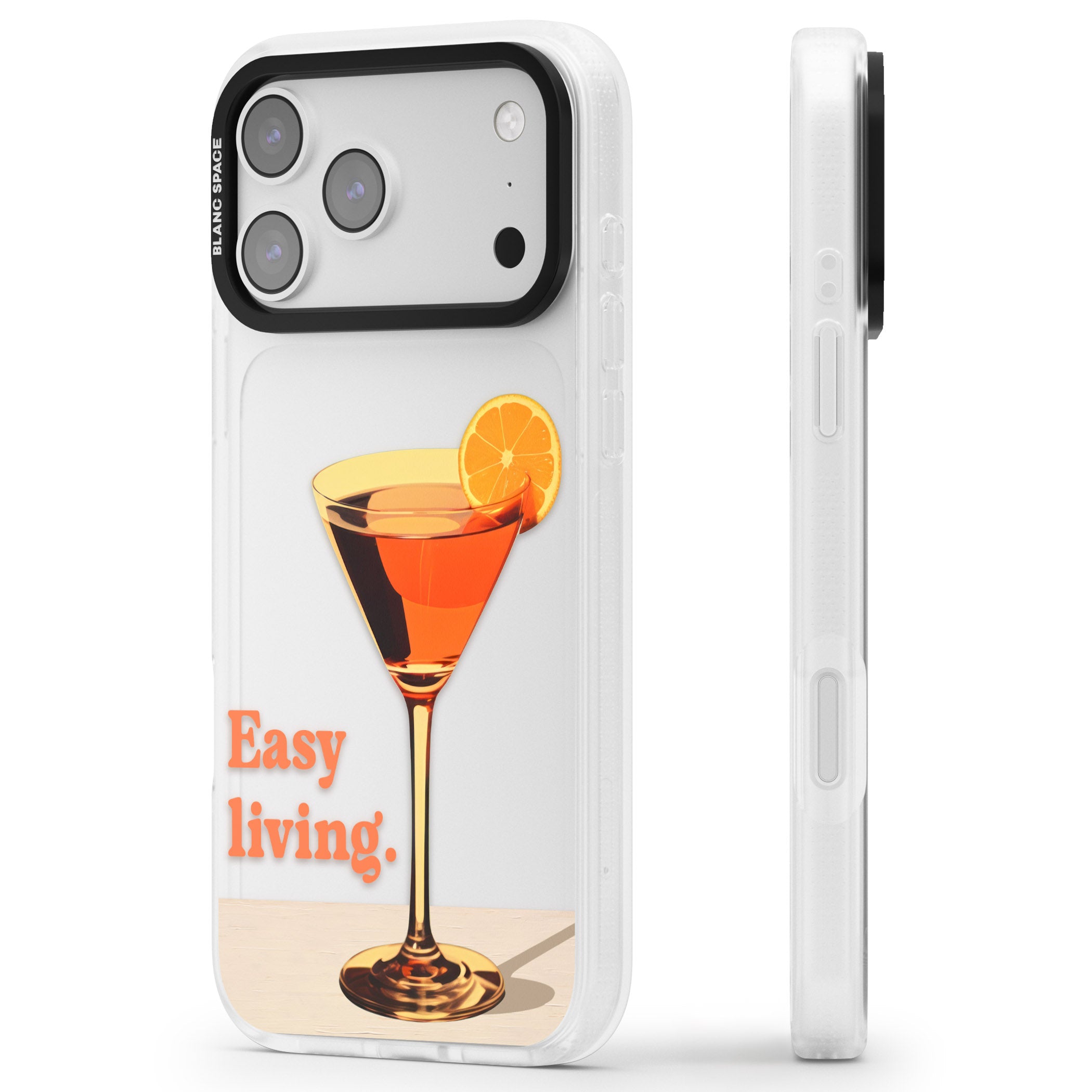 Easy Living iPhone 17 Pro Max Impact Air Clear Phone Case Side Profile