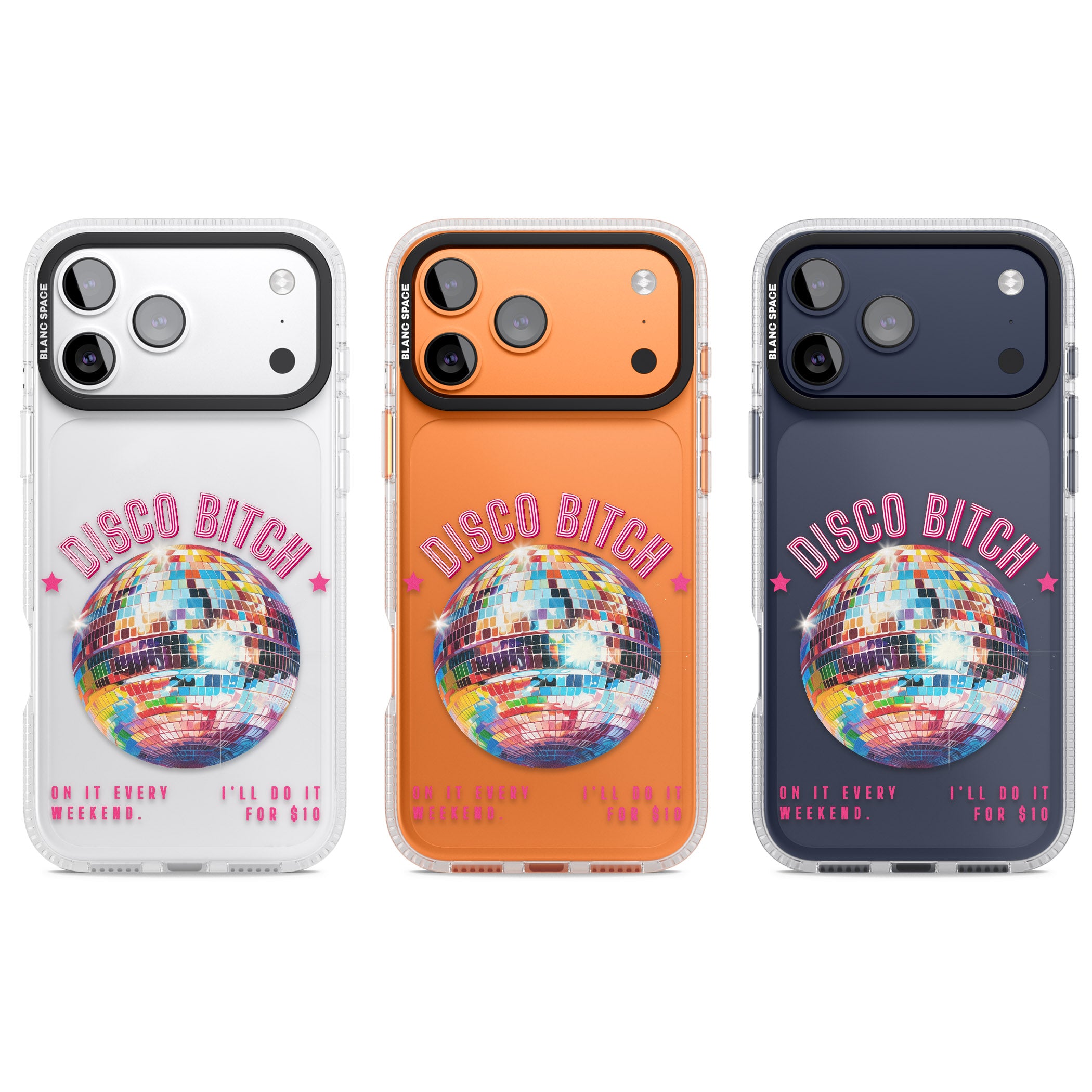 Disco B Tch iPhone 17 Pro Impact Air Clear Phone Case APT Impact Protection