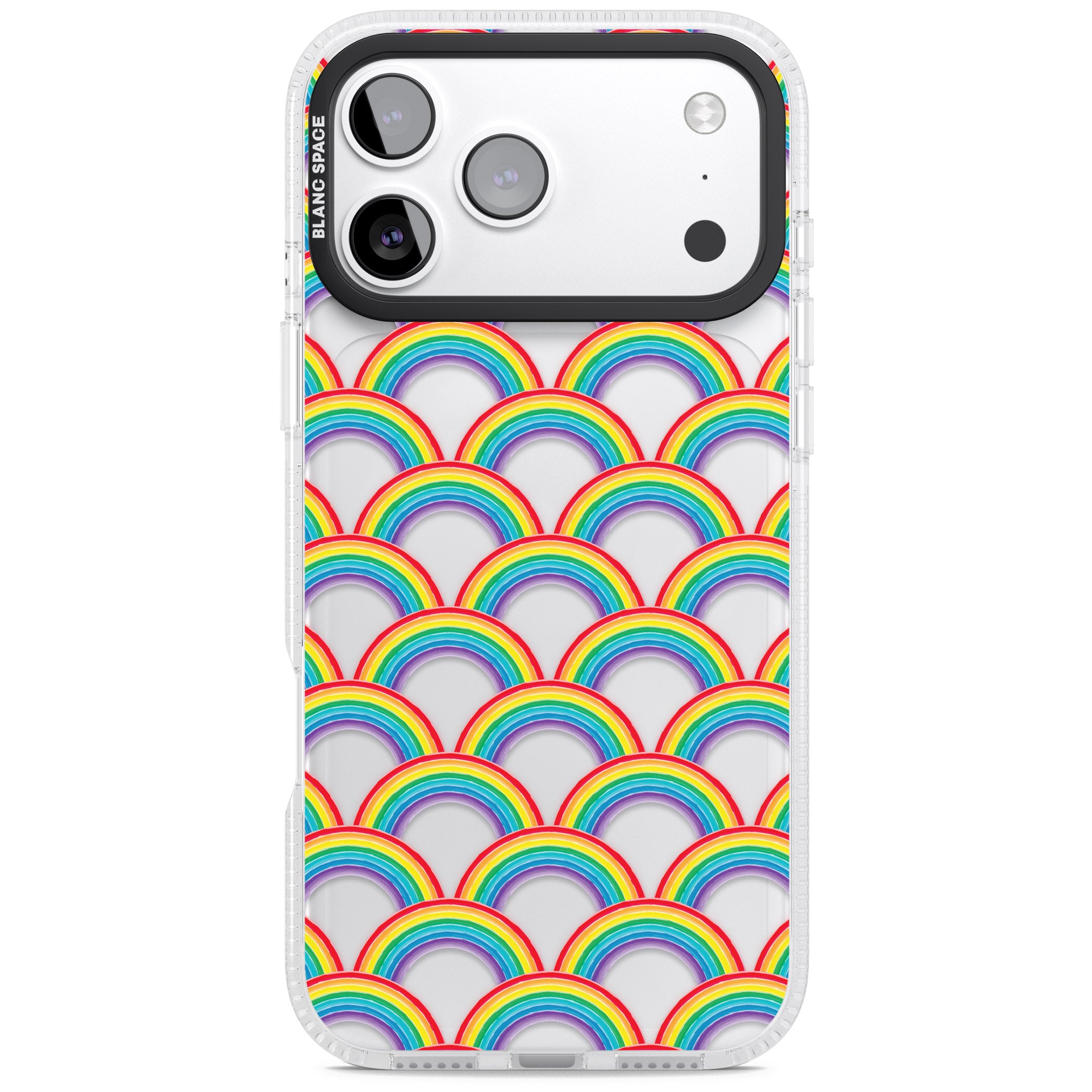 Rainbow Arc Pattern iPhone 17 Pro Max Impact Air Clear Phone Case
