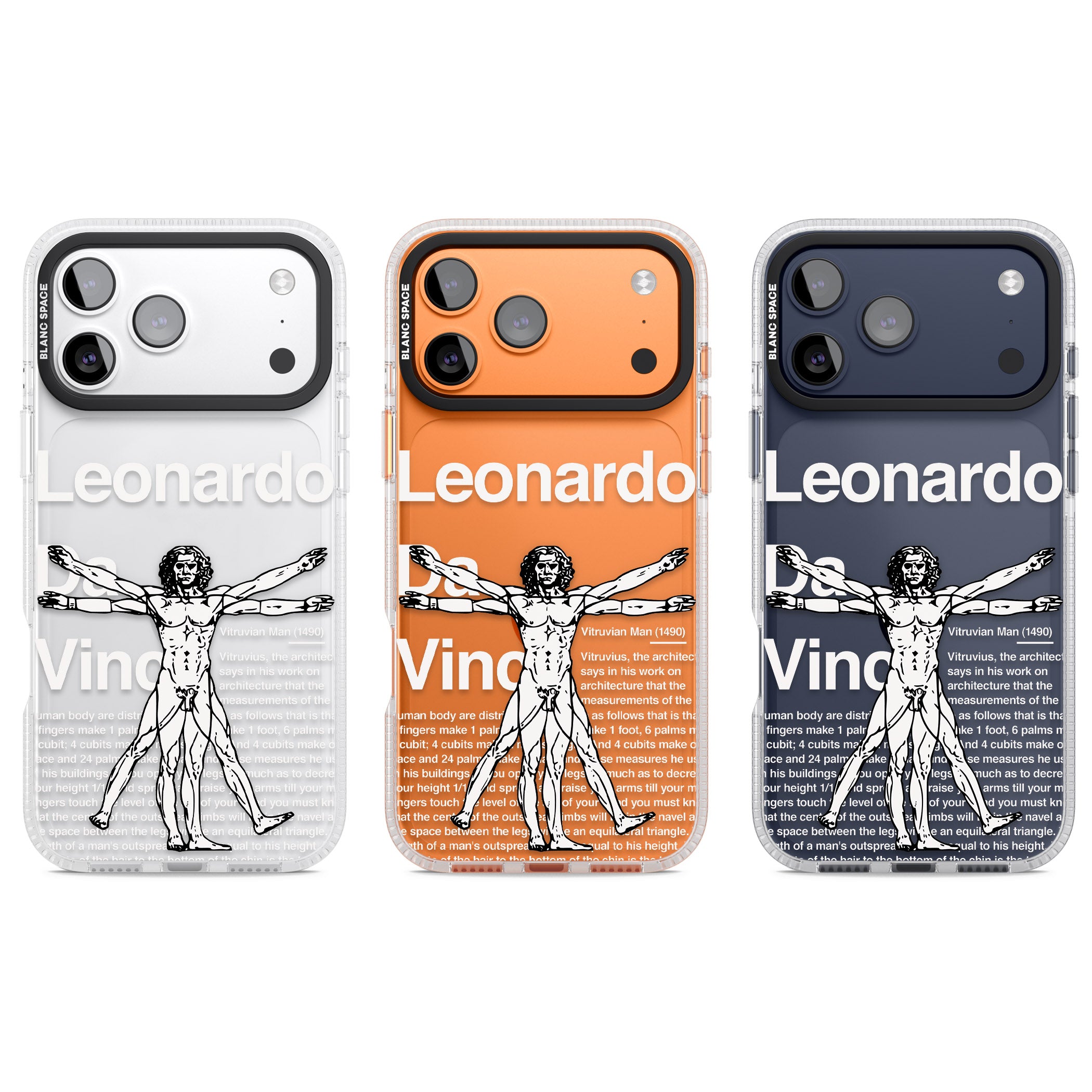 Vitruvian Man iPhone 17 Pro Impact Air Clear Phone Case APT Impact Protection