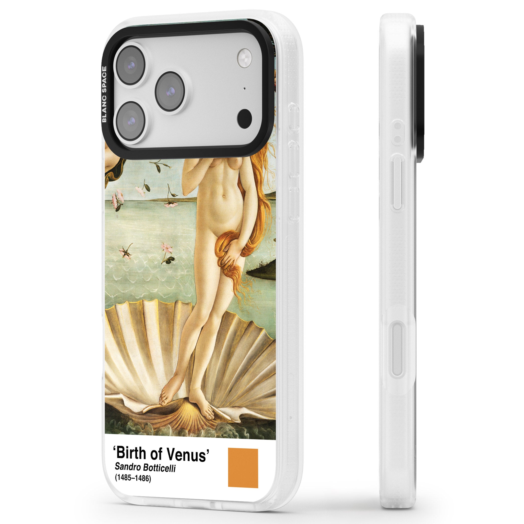 The Birth Of Venus iPhone 17 Pro Max Impact Air Clear Phone Case Side Profile