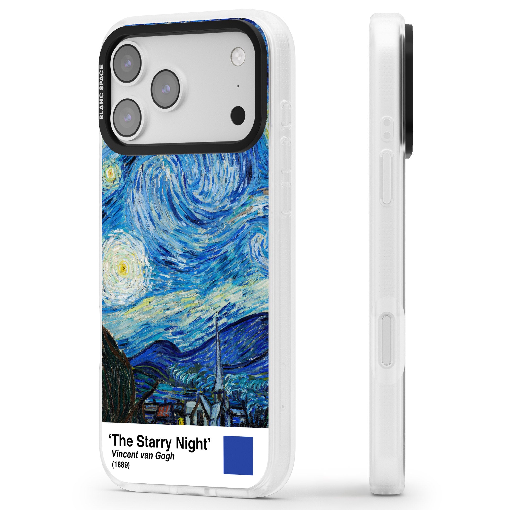 The Starry Night iPhone 17 Pro Max Impact Air Clear Phone Case Side Profile
