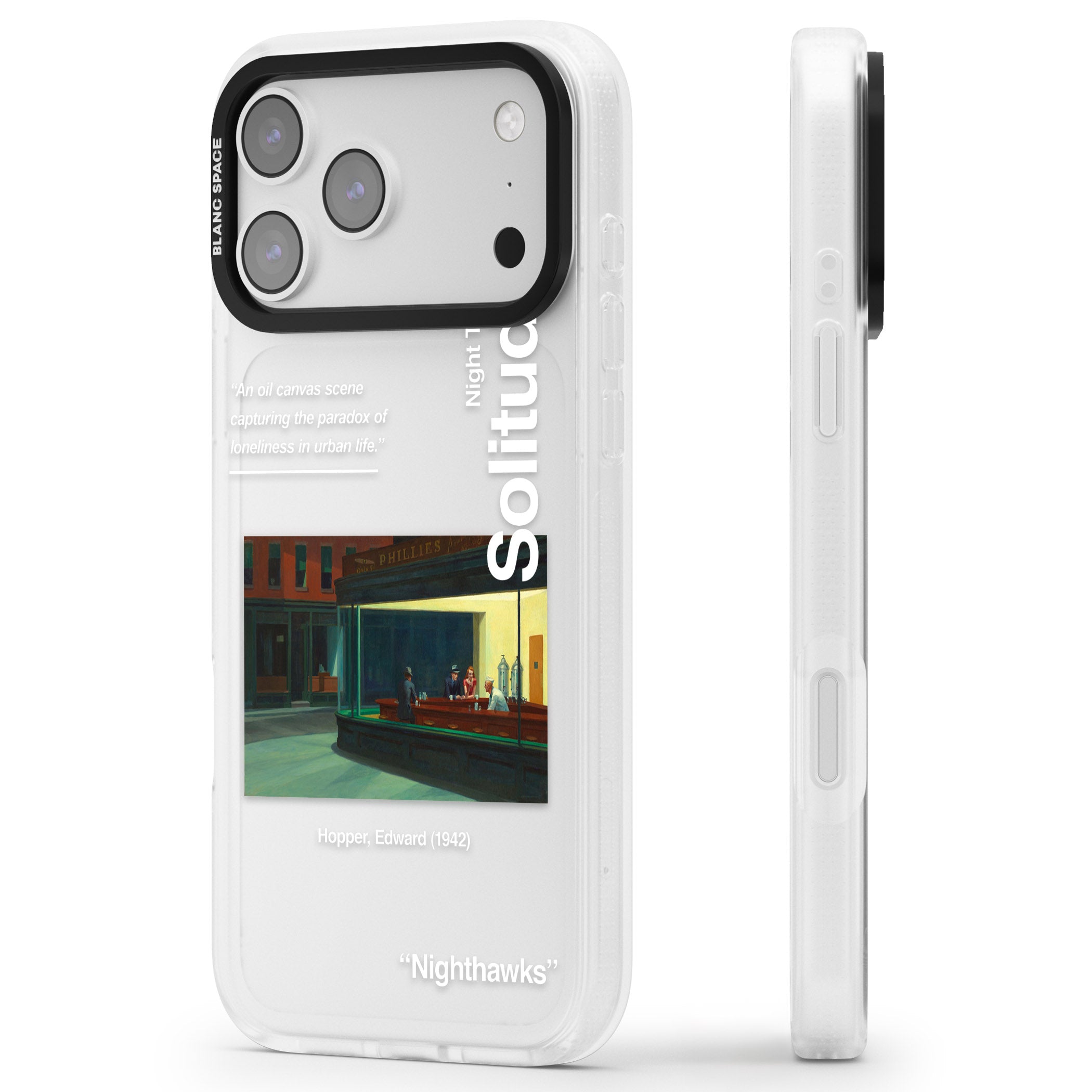 Nighthawks iPhone 17 Pro Max Impact Air Clear Phone Case Side Profile