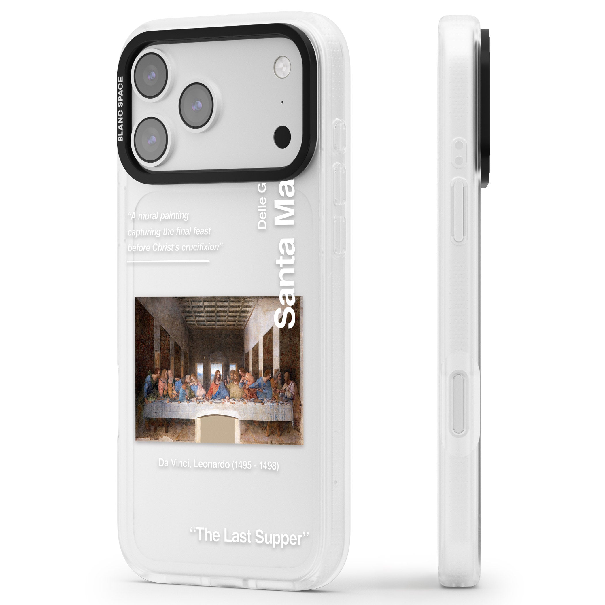 The Last Supper iPhone 17 Pro Max Impact Air Clear Phone Case Side Profile