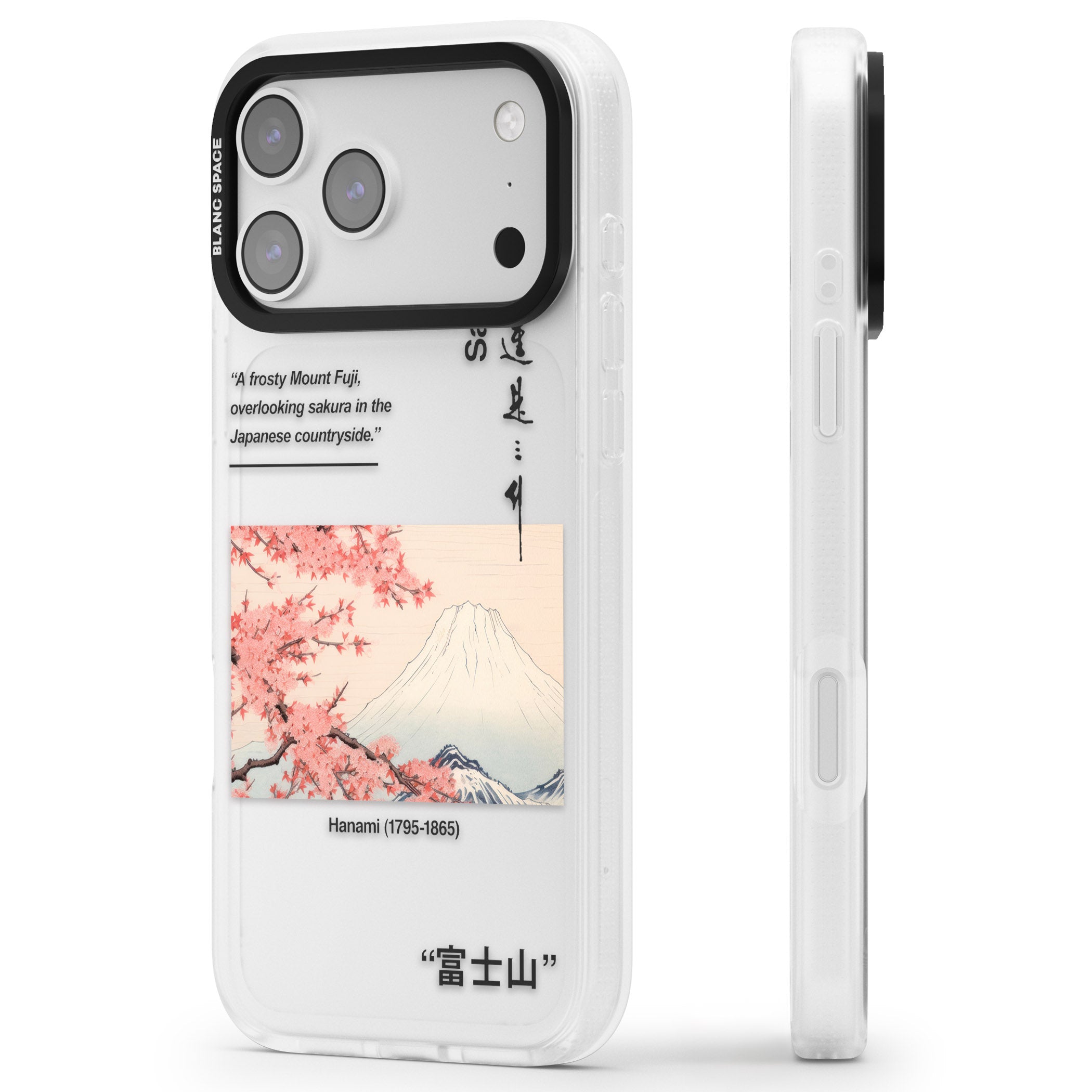 Hanami iPhone 17 Pro Max Impact Air Clear Phone Case Side Profile