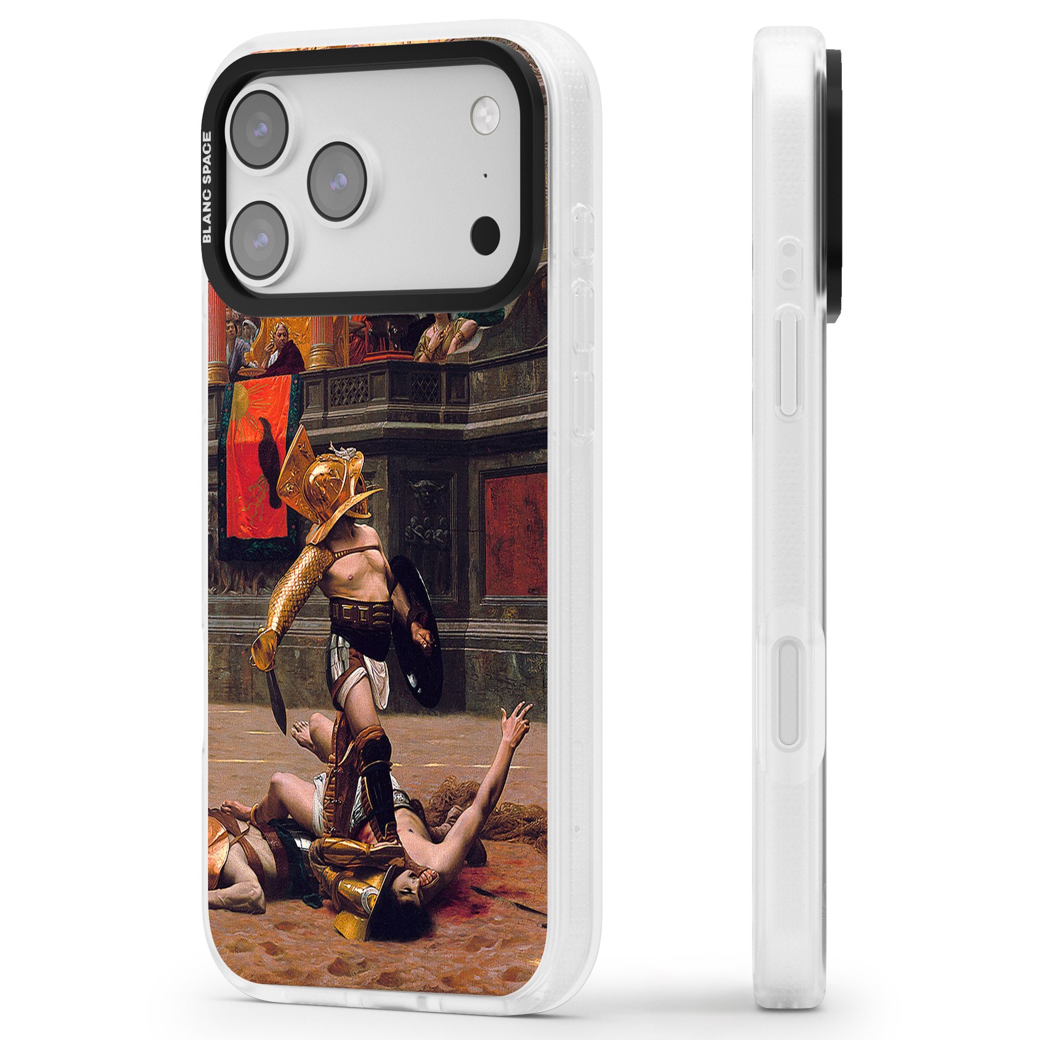 Pollice Verso iPhone 17 Pro Max Impact Air Clear Phone Case Side Profile