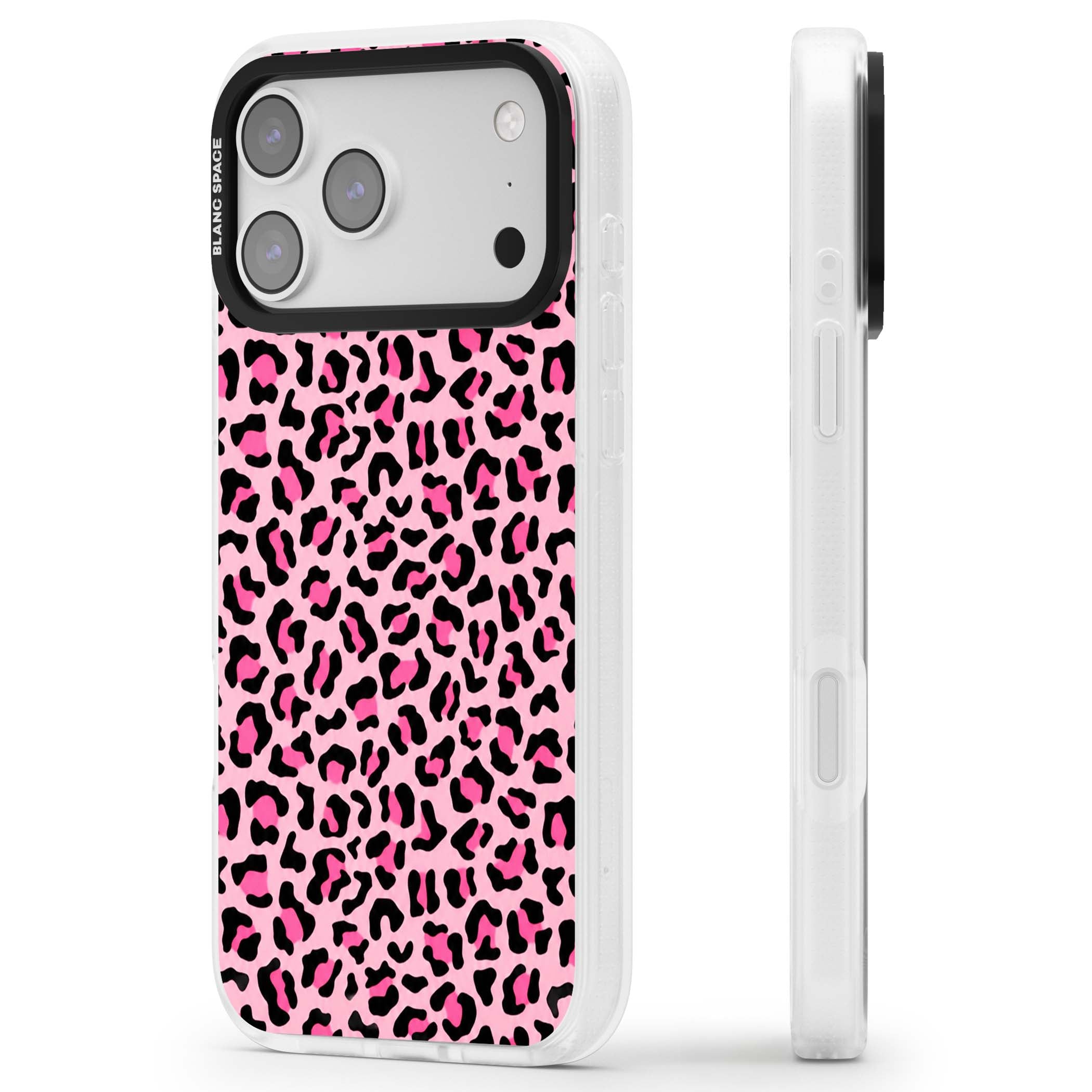 Pink Leopard baddie iPhone case | Clear Case Impact Air case for iPhone 17 Pro, iPhone 17 Pro Max