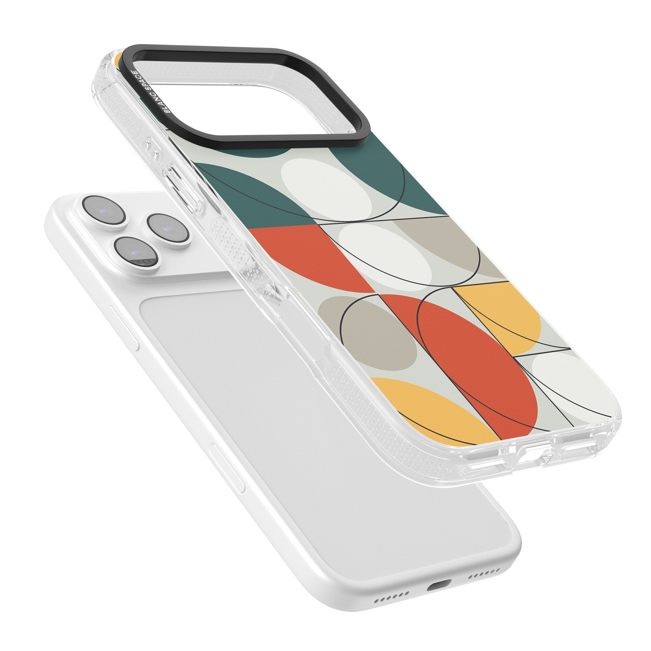 Modern Abstract Circle iPhone 17 Pro Max Impact Air Clear Phone Case Colours