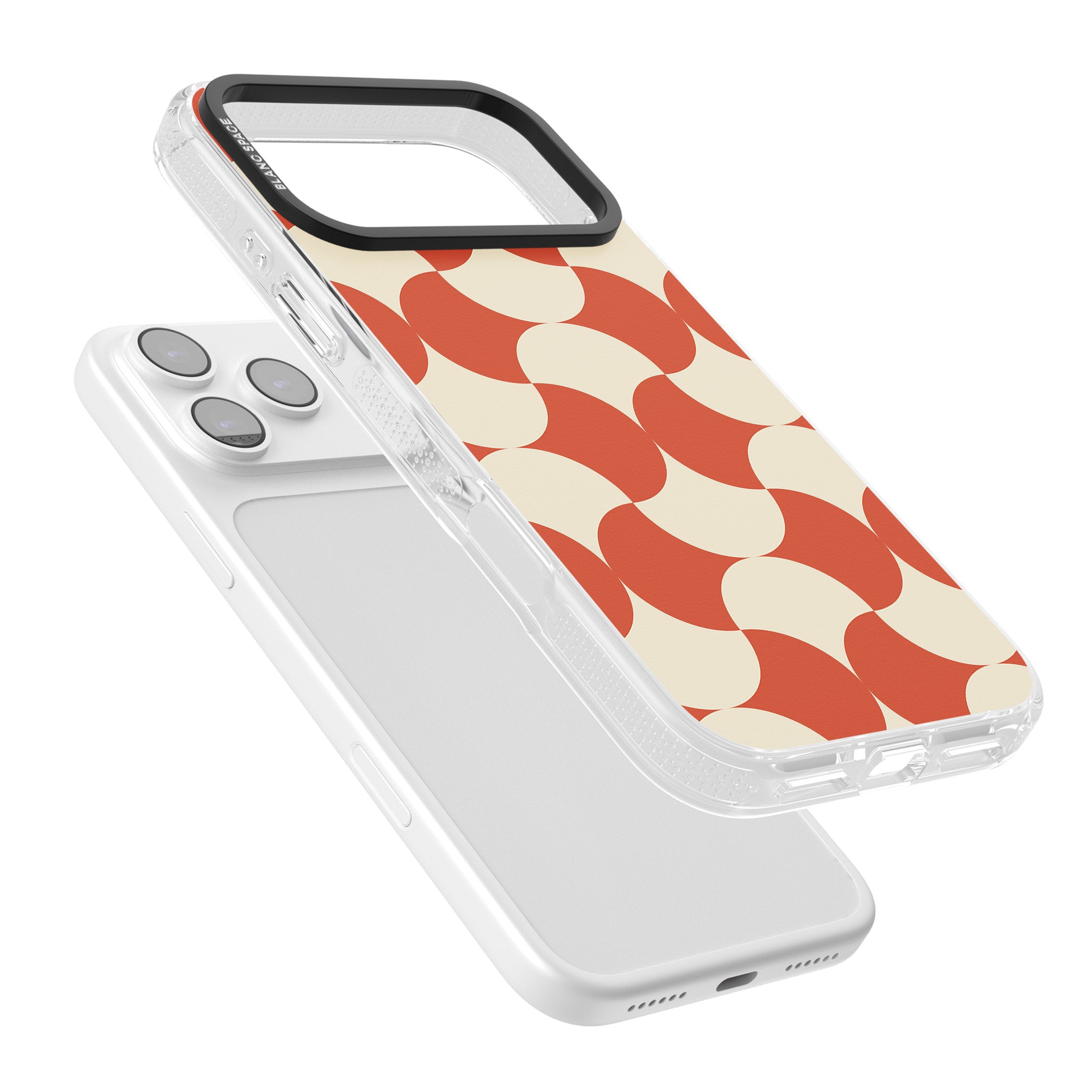 Abstract Retro Shapes iPhone 17 Pro Max Impact Air Clear Phone Case Colours