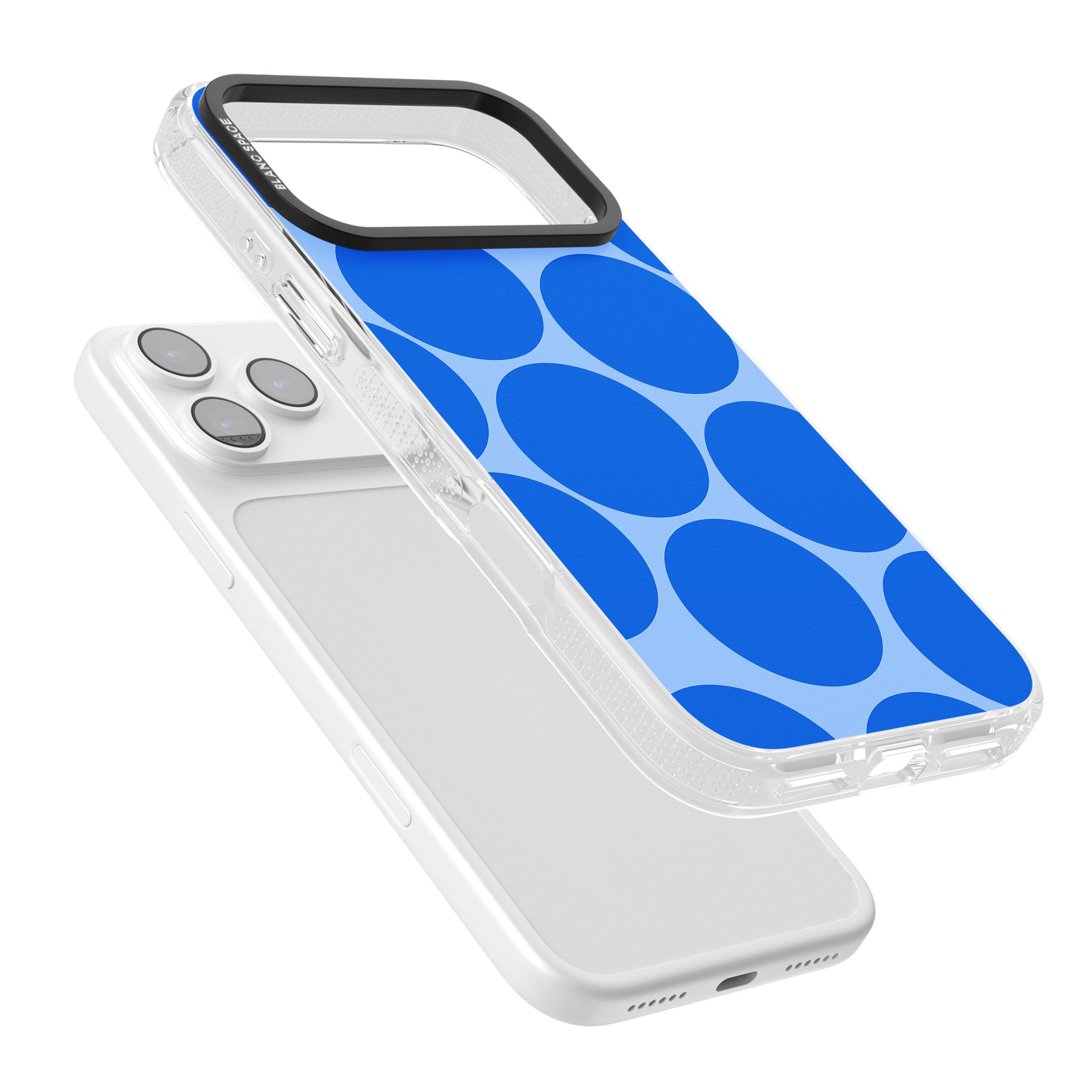 Retro Blue Dot iPhone 17 Pro Max Impact Air Clear Phone Case Colours