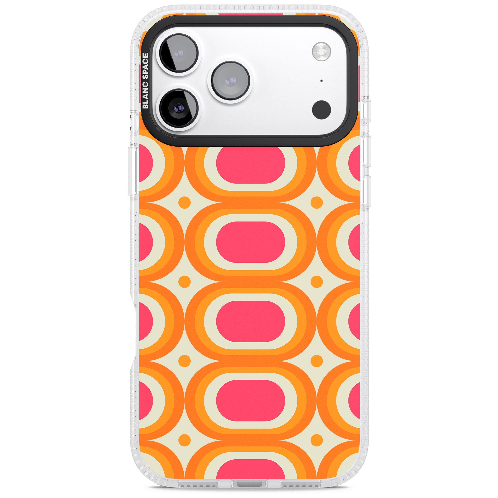 Groovy 60S Shape Pattern iPhone 17 Pro Max Impact Air Clear Phone Case