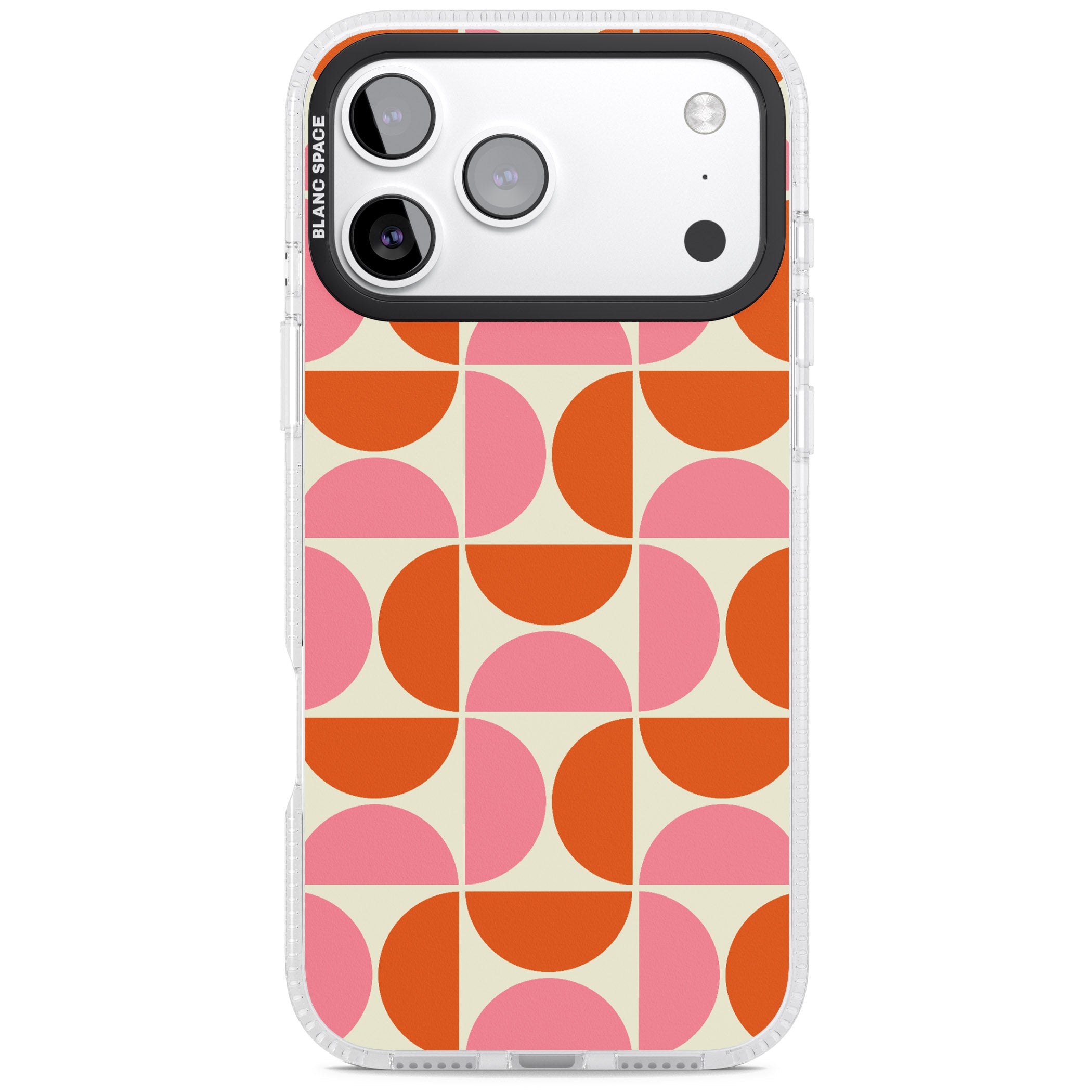 Retro Half Circle Pattern iPhone 17 Pro Max Impact Air Clear Phone Case