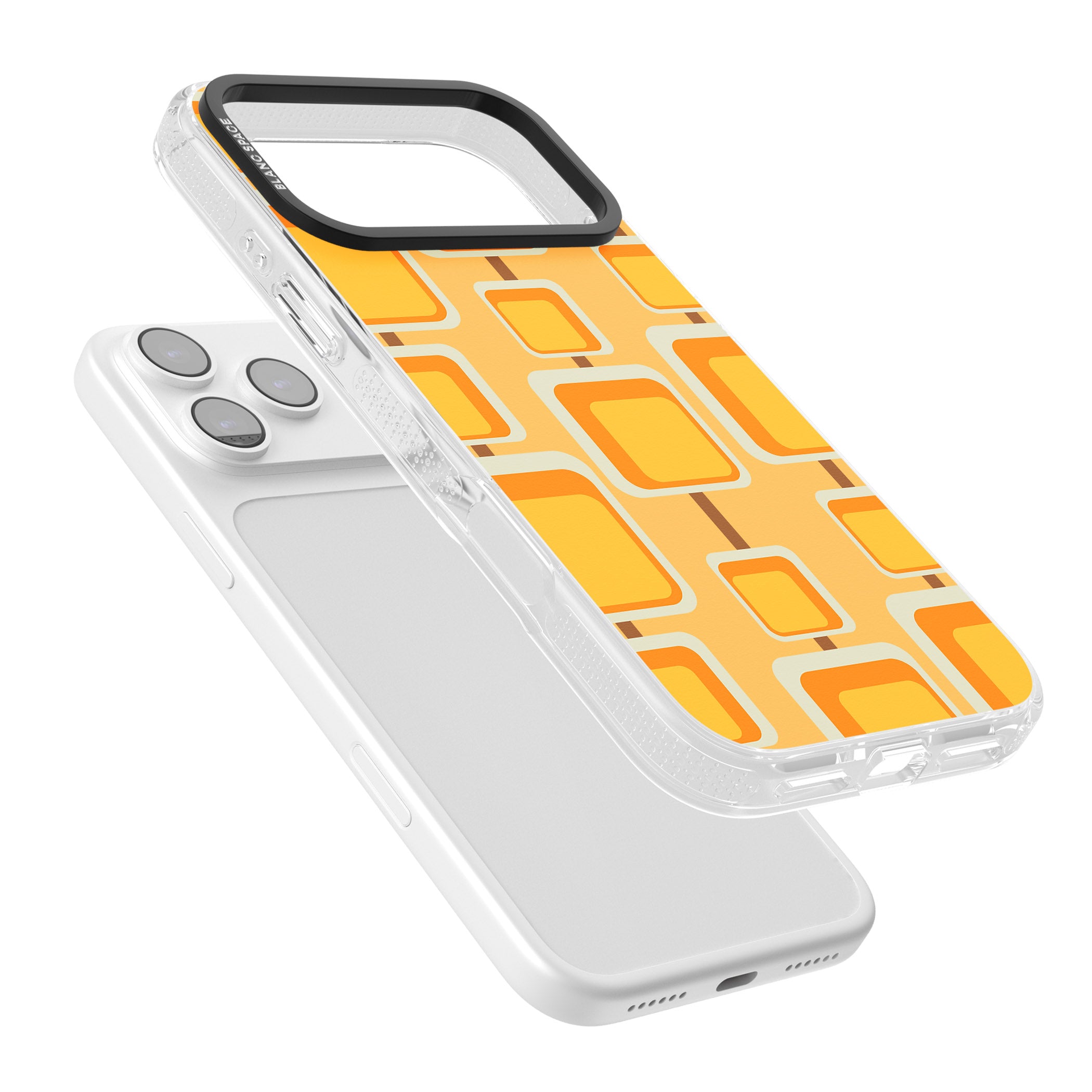 Sunny Mid Century Squares iPhone 17 Pro Max Impact Air Clear Phone Case Colours