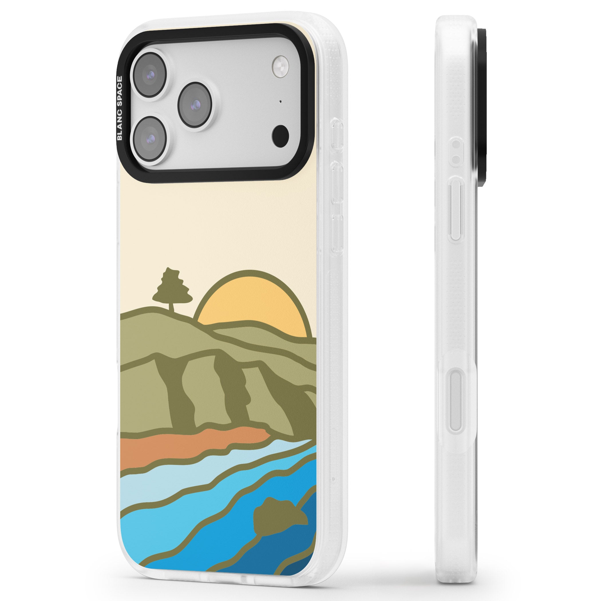 North Sunset iPhone 17 Pro Max Impact Air Clear Phone Case Side Profile