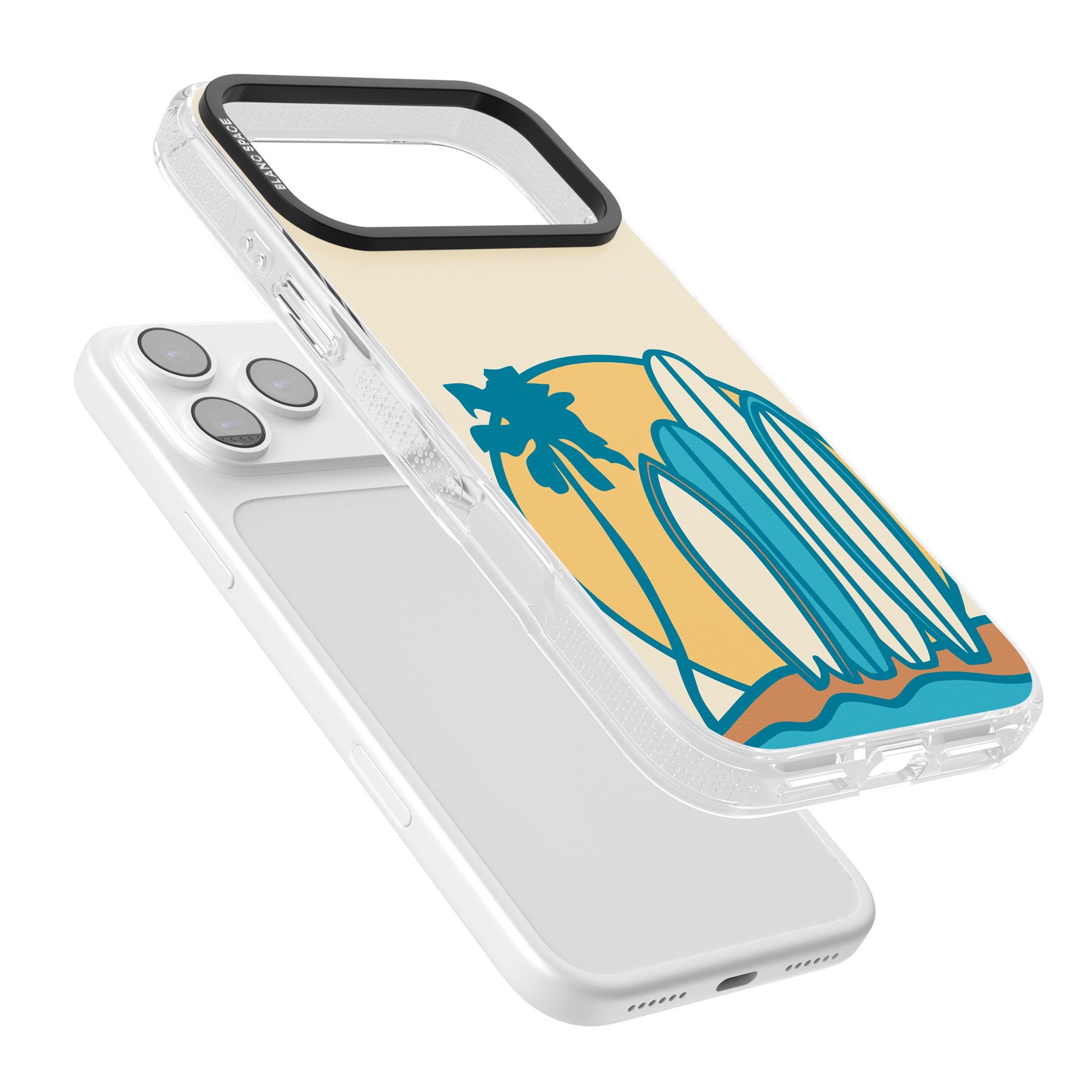 Coastal Surf Vibes iPhone 17 Pro Max Impact Air Clear Phone Case Colours