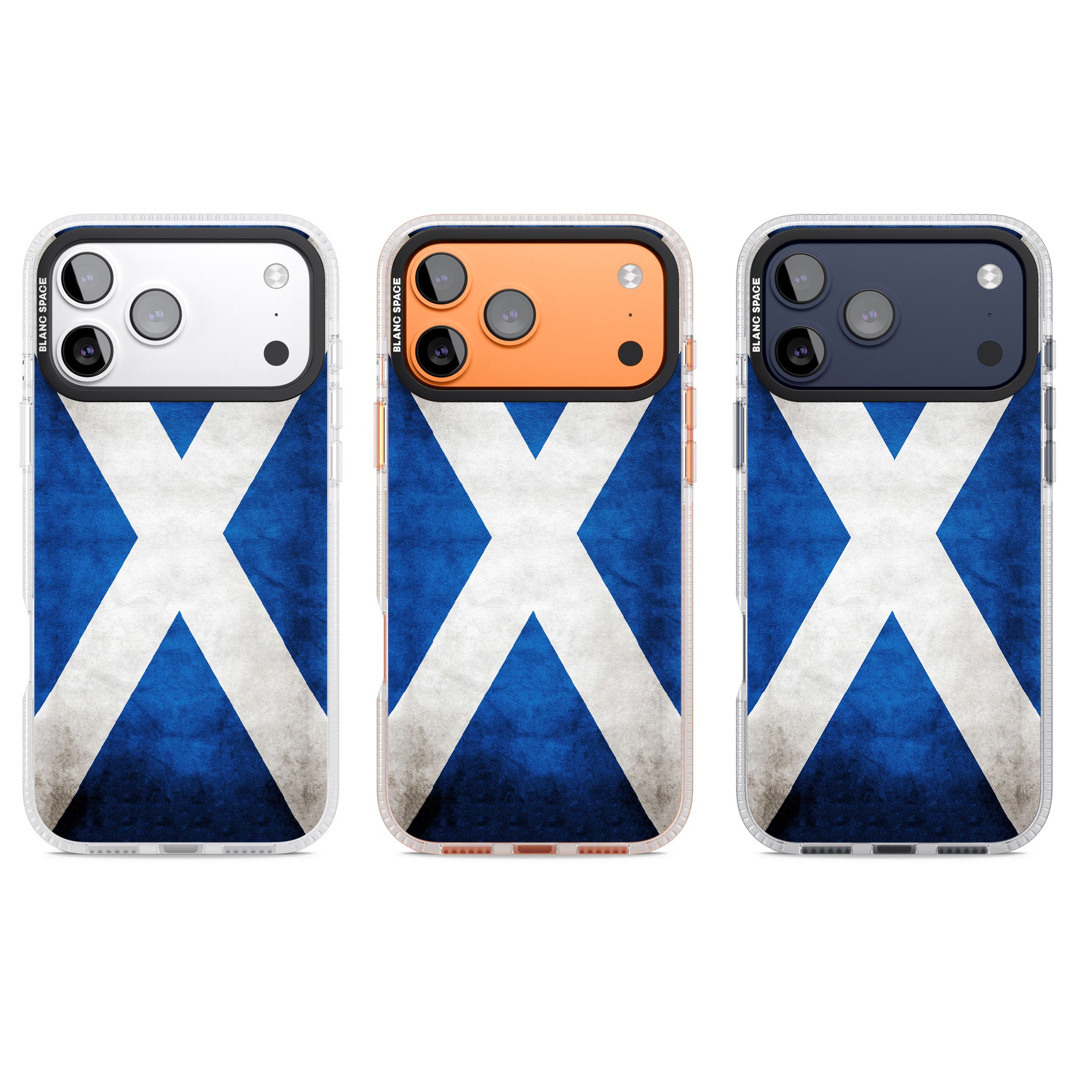 Scotland Saltire Flag iPhone 17 Pro Impact Air Clear Phone Case APT Impact Protection
