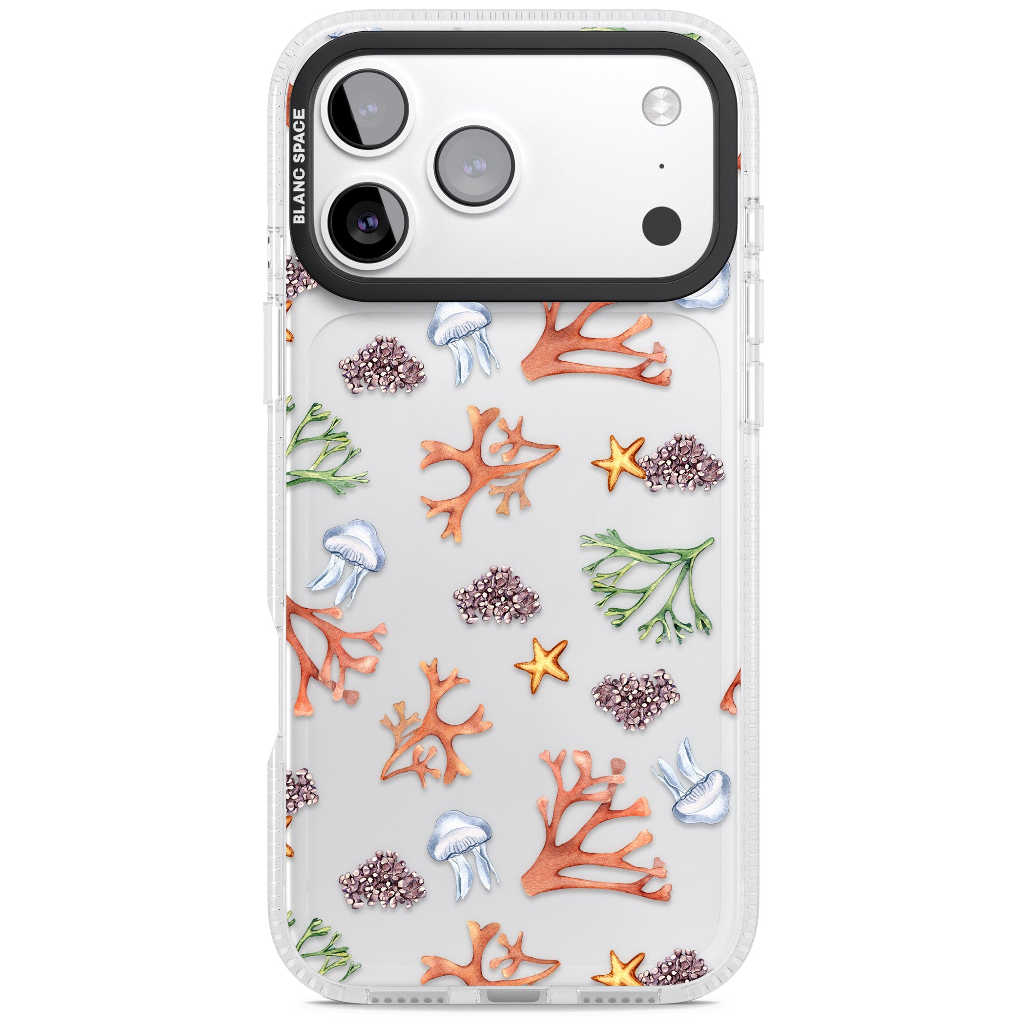 Coral & Jellyfish iPhone 17 Pro Max Impact Air Clear Phone Case