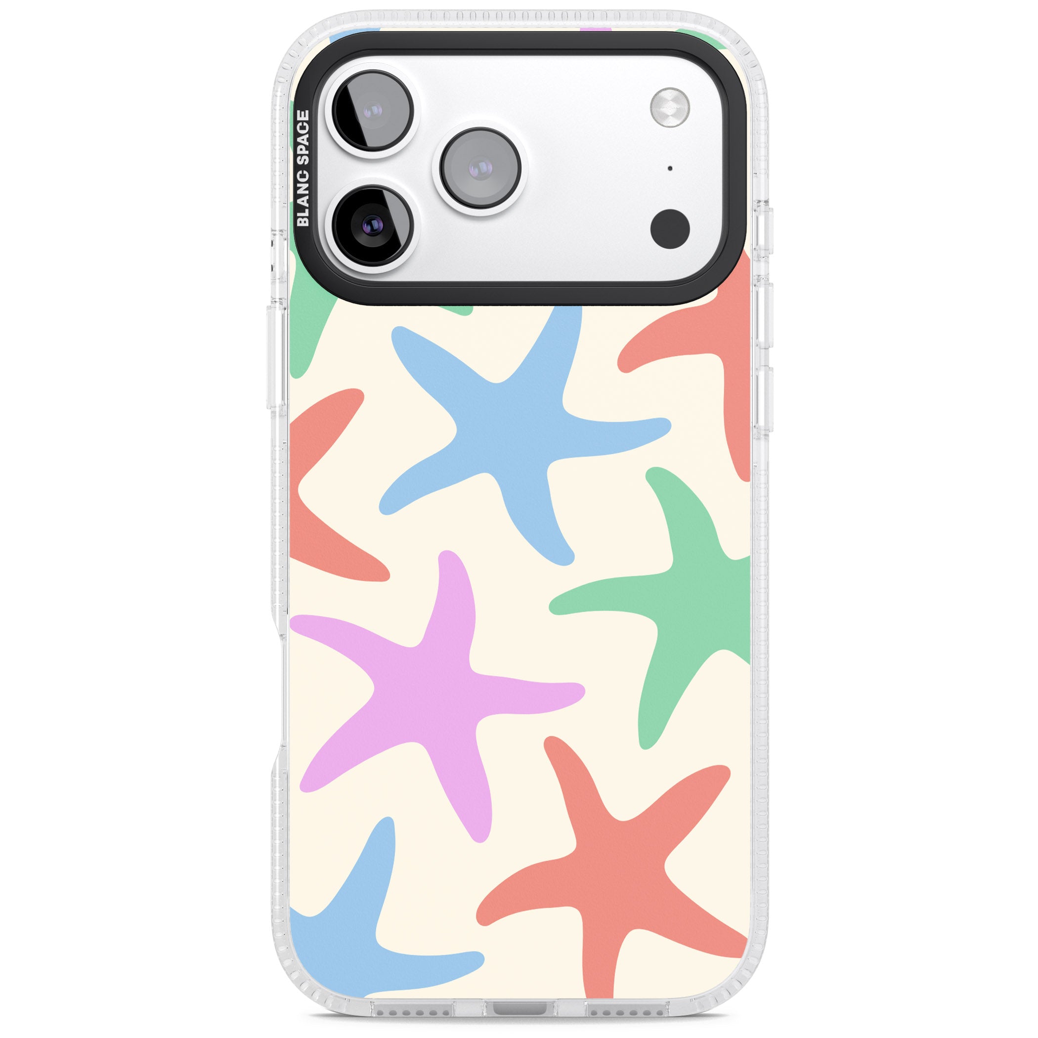 Pastel Starfish iPhone 17 Pro Max Impact Air Clear Phone Case