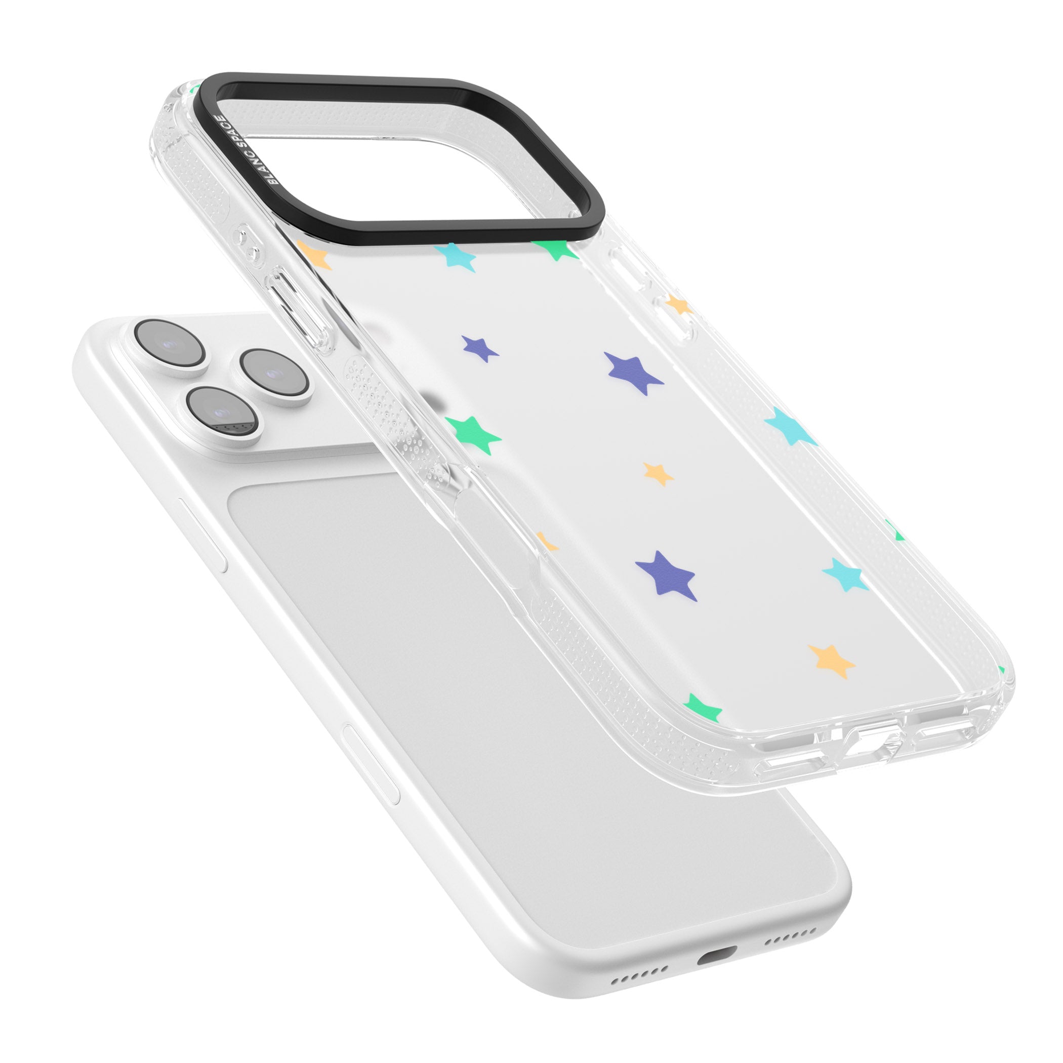 Pastel Star Pattern iPhone 17 Pro Max Impact Air Clear Phone Case Colours