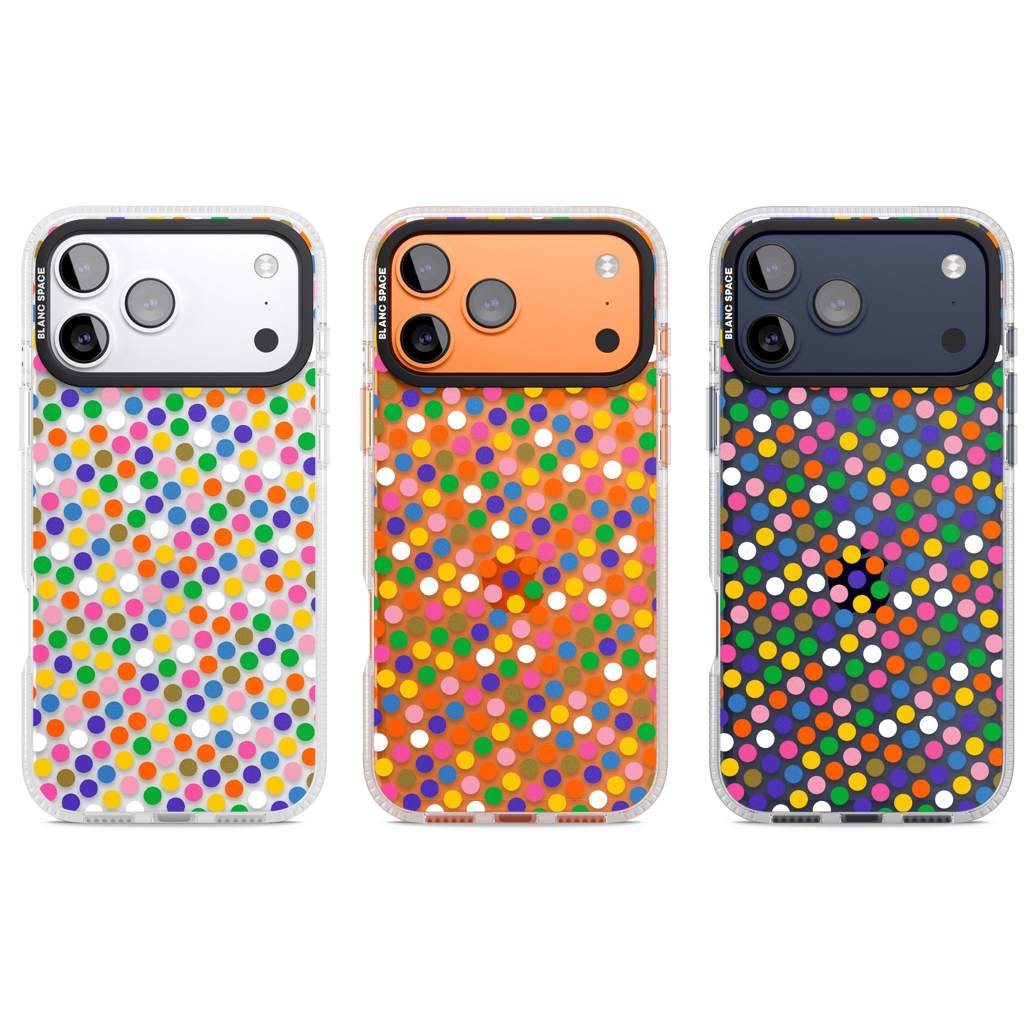 Multicolour Polka Dot Fiesta iPhone 17 Pro Impact Air Clear Phone Case APT Impact Protection