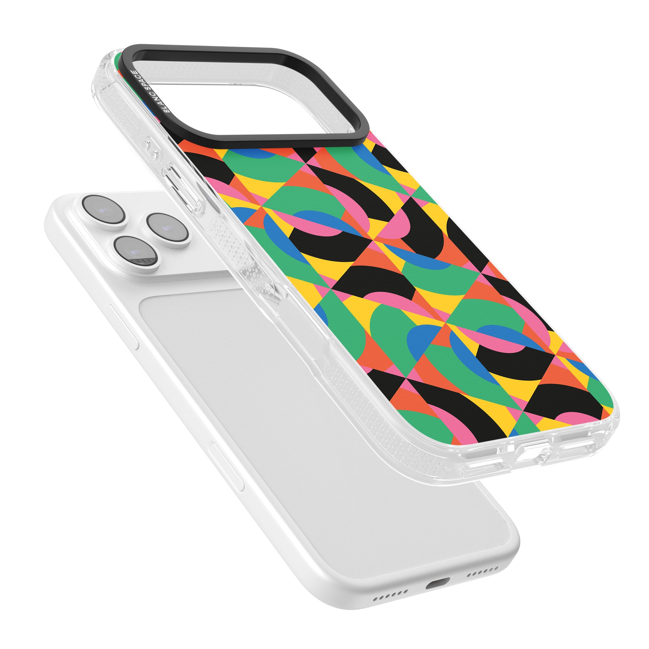 Abstract Carnival iPhone 17 Pro Max Impact Air Clear Phone Case Colours