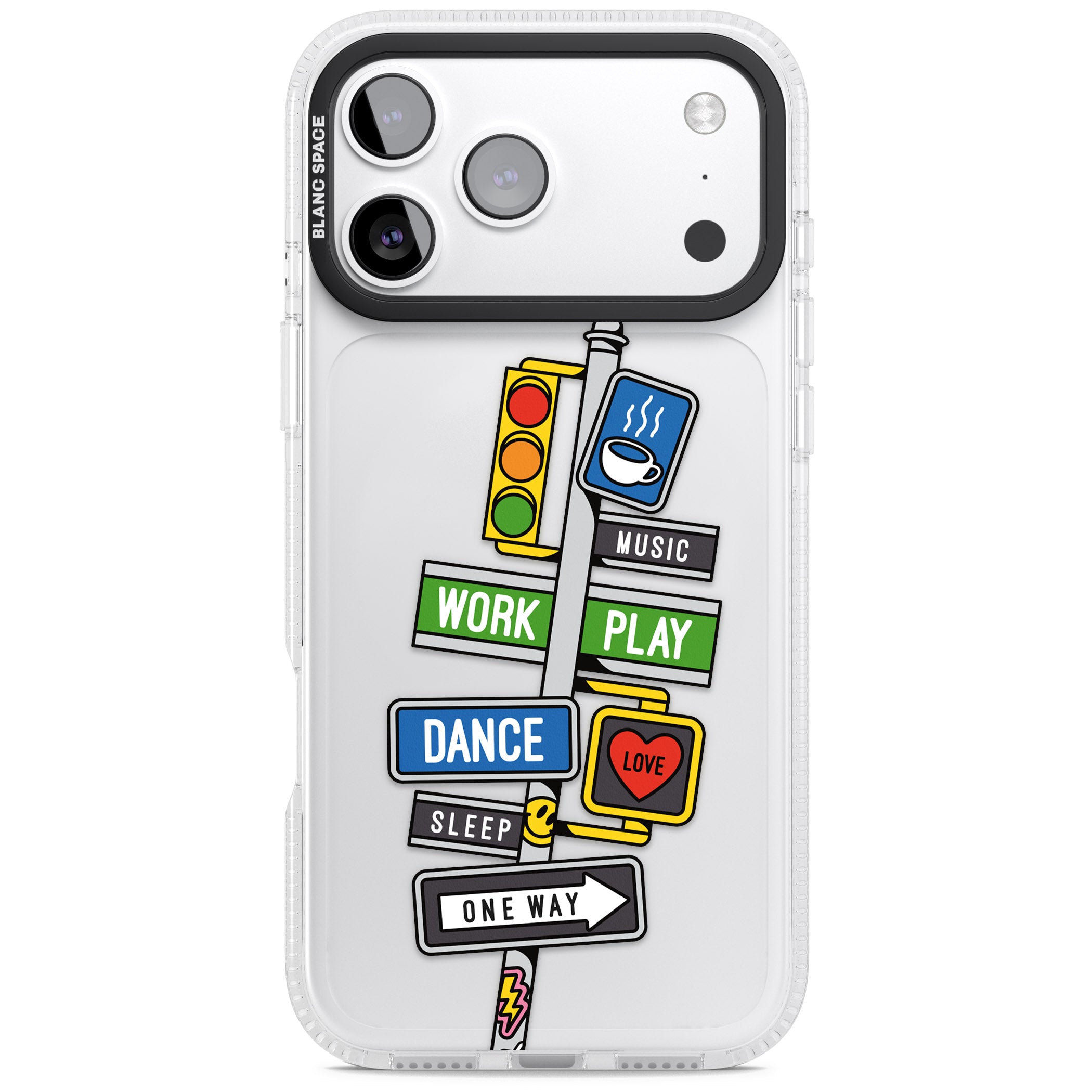 Mood Street Signs iPhone 17 Pro Max Impact Air Clear Phone Case