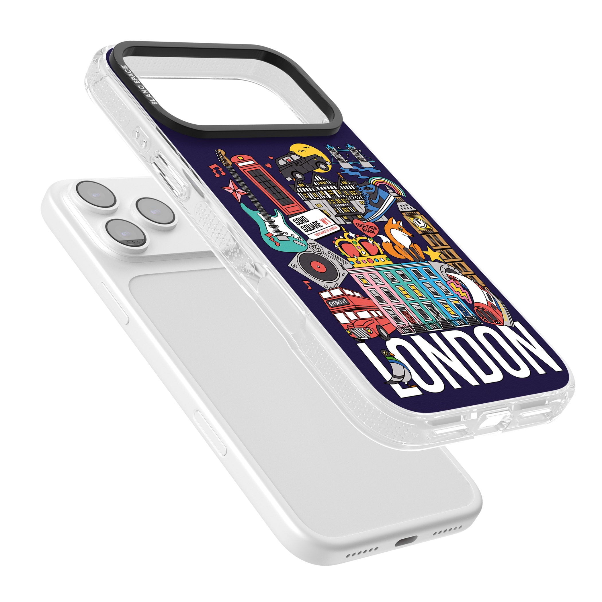 London Calling iPhone 17 Pro Max Impact Air Clear Phone Case Colours